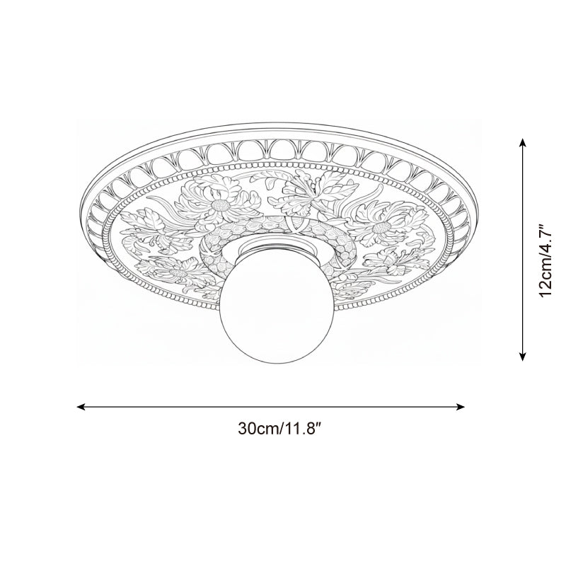 Rochelle Relief Vintage Metal Ceiling Light