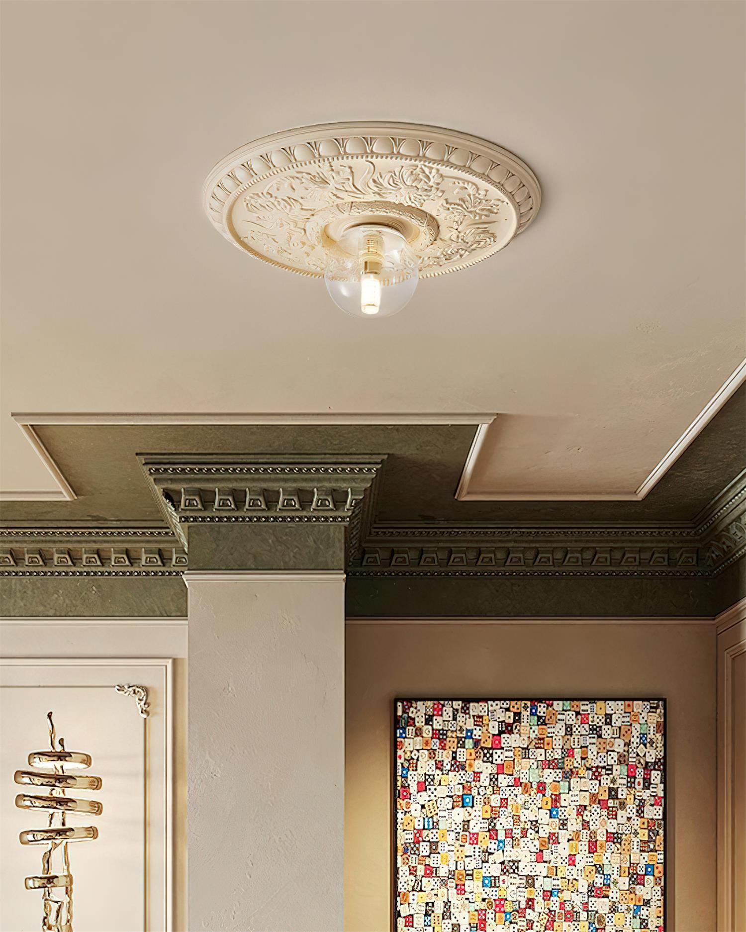 Rochelle Relief Vintage Metal Ceiling Light