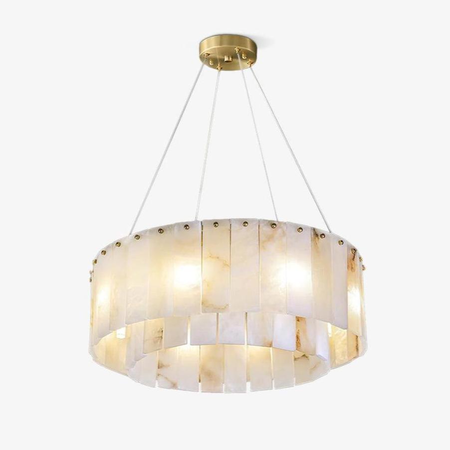 Zelaean Alabaster Round Pendant Light - Blowlighting