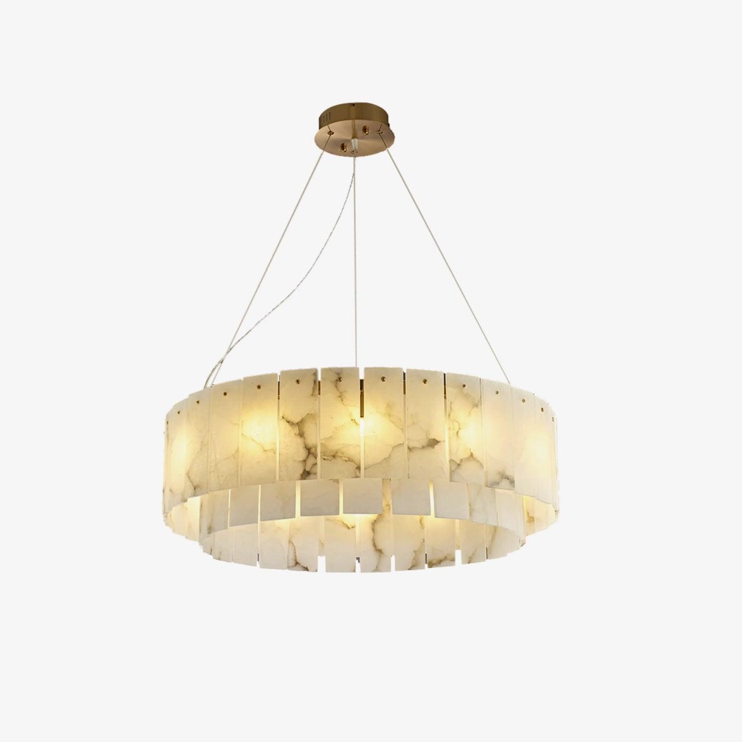 Zelaean Alabaster Round Pendant Light - Blowlighting
