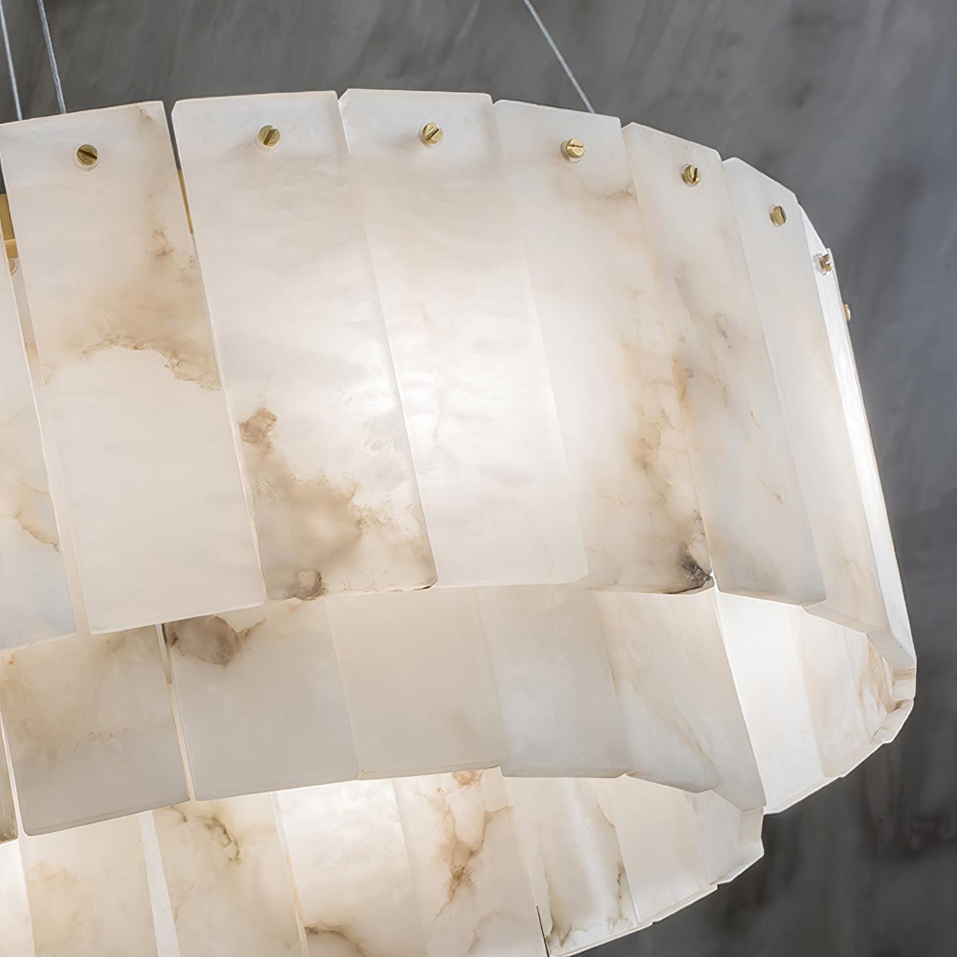 Zelaean Alabaster Round Pendant Light - Blowlighting