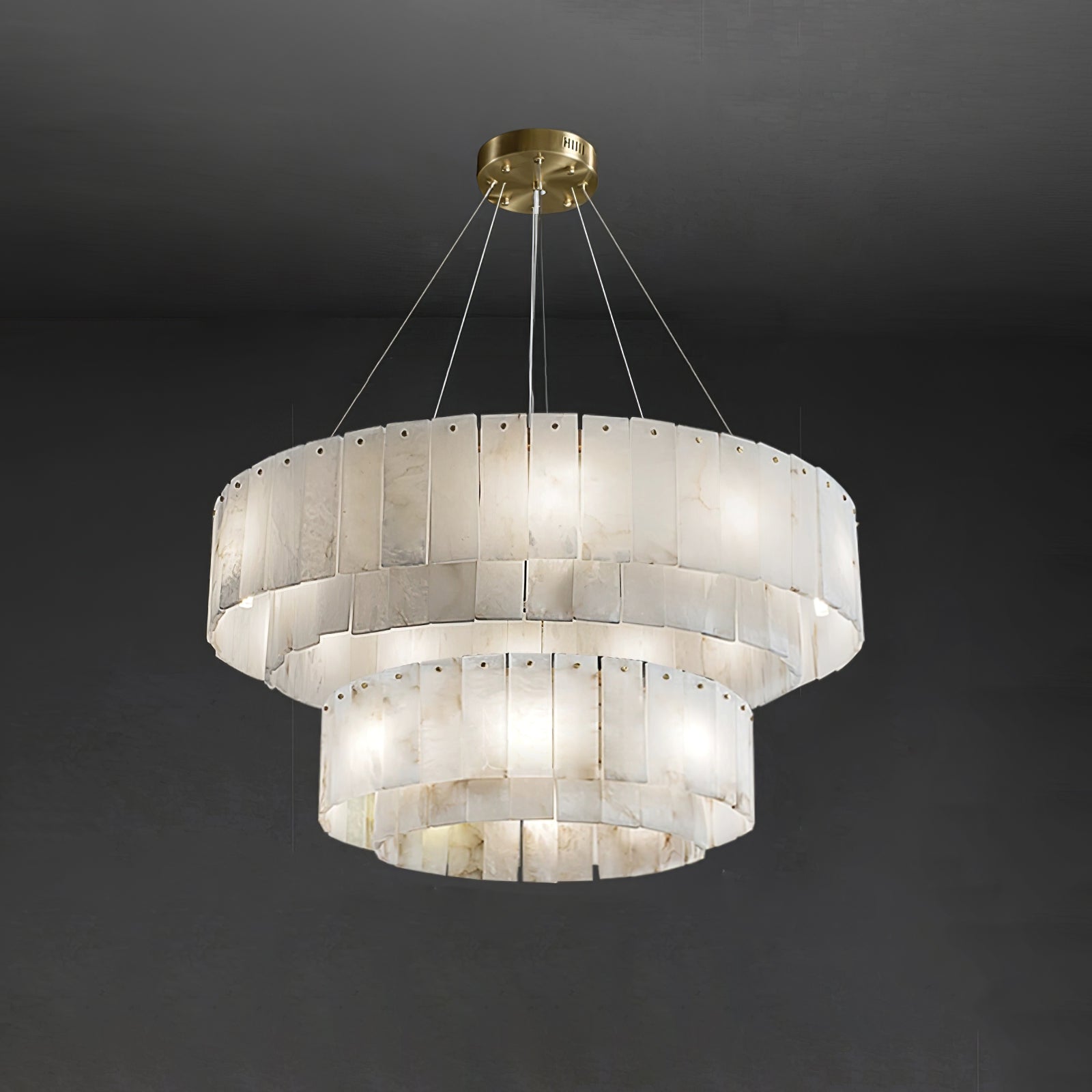 Zelaean Alabaster Round Pendant Light - Blowlighting