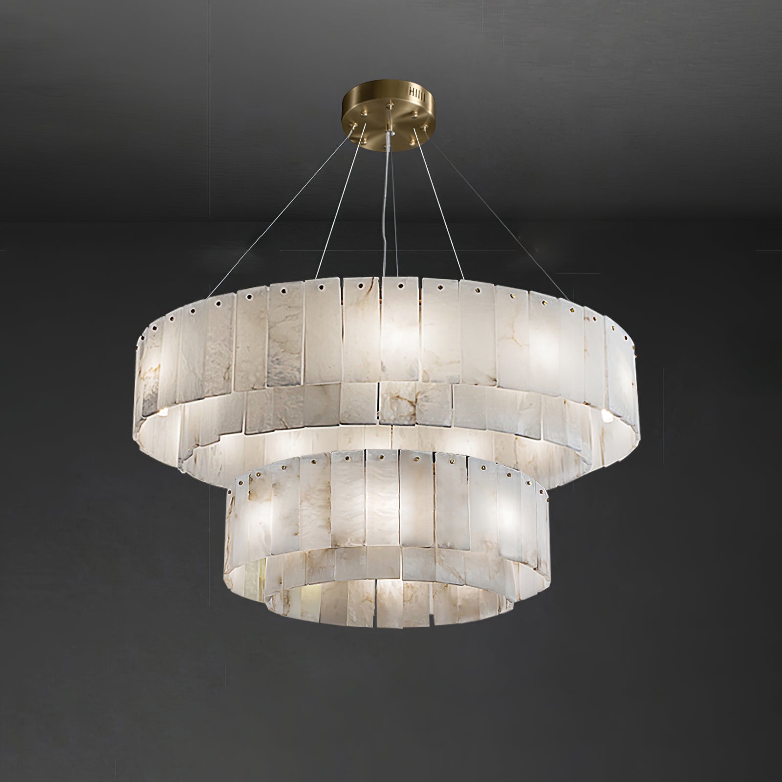 Zelaean Alabaster Round Pendant Light - Blowlighting