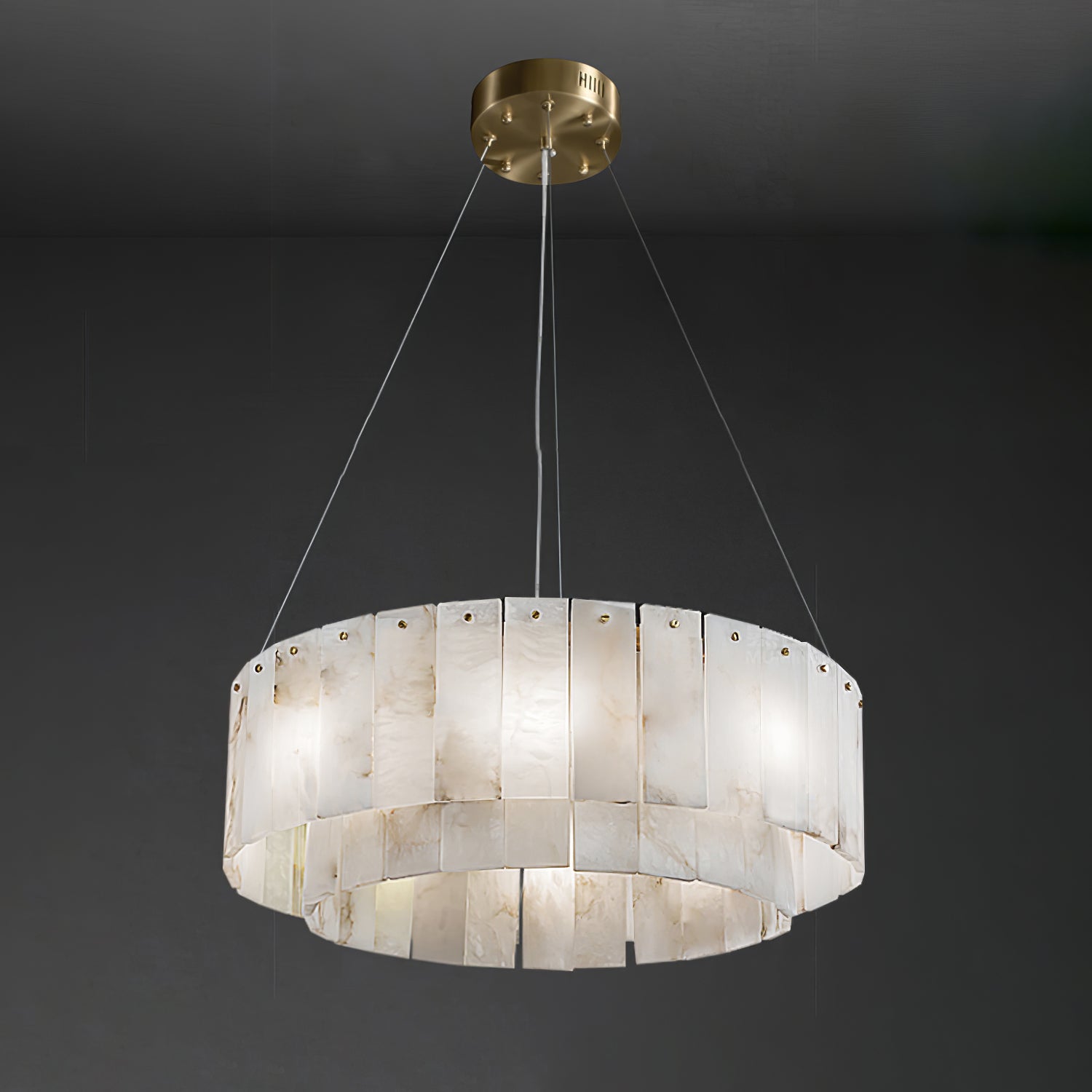 Zelaean Alabaster Round Pendant Light - Blowlighting