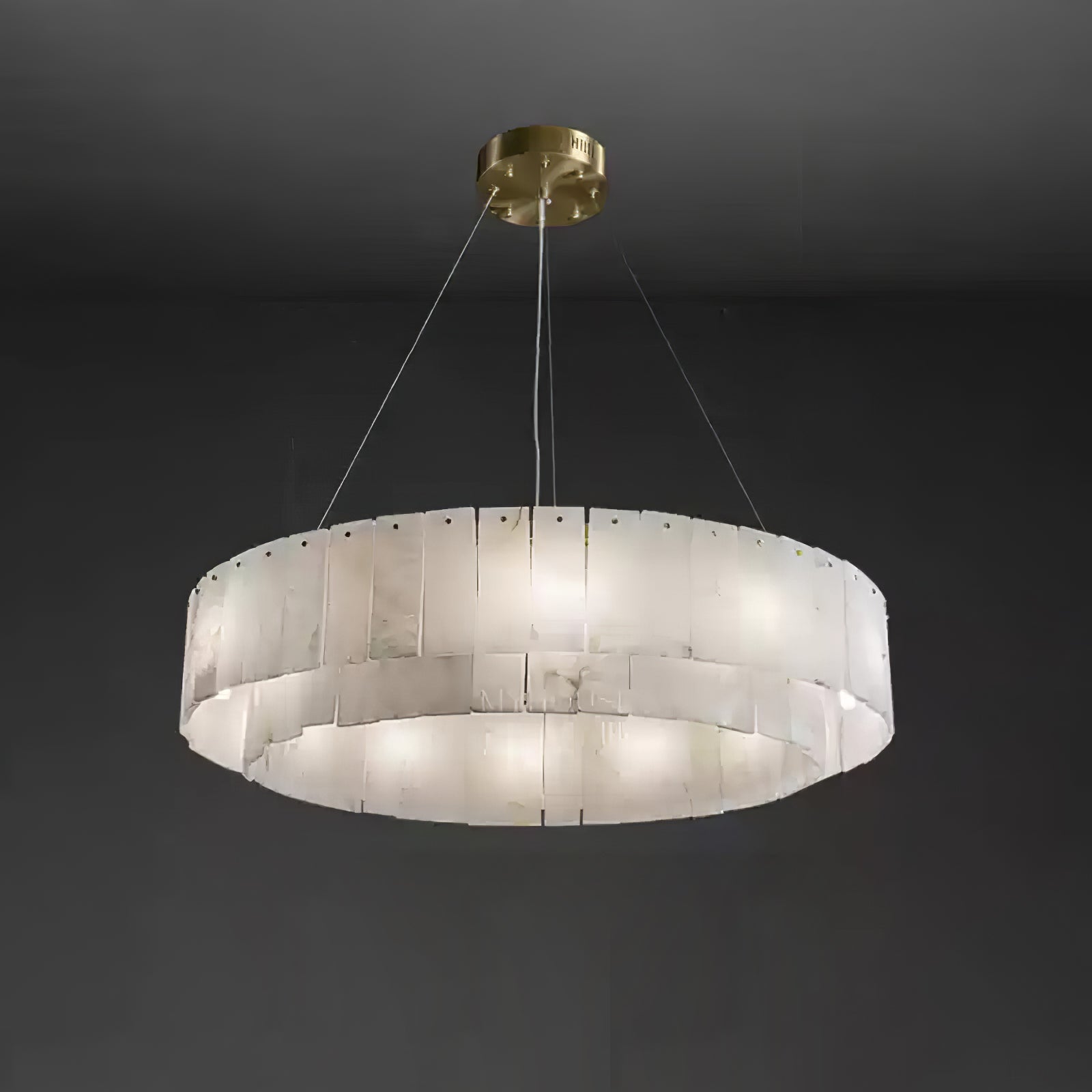 Zelaean Alabaster Round Pendant Light - Blowlighting