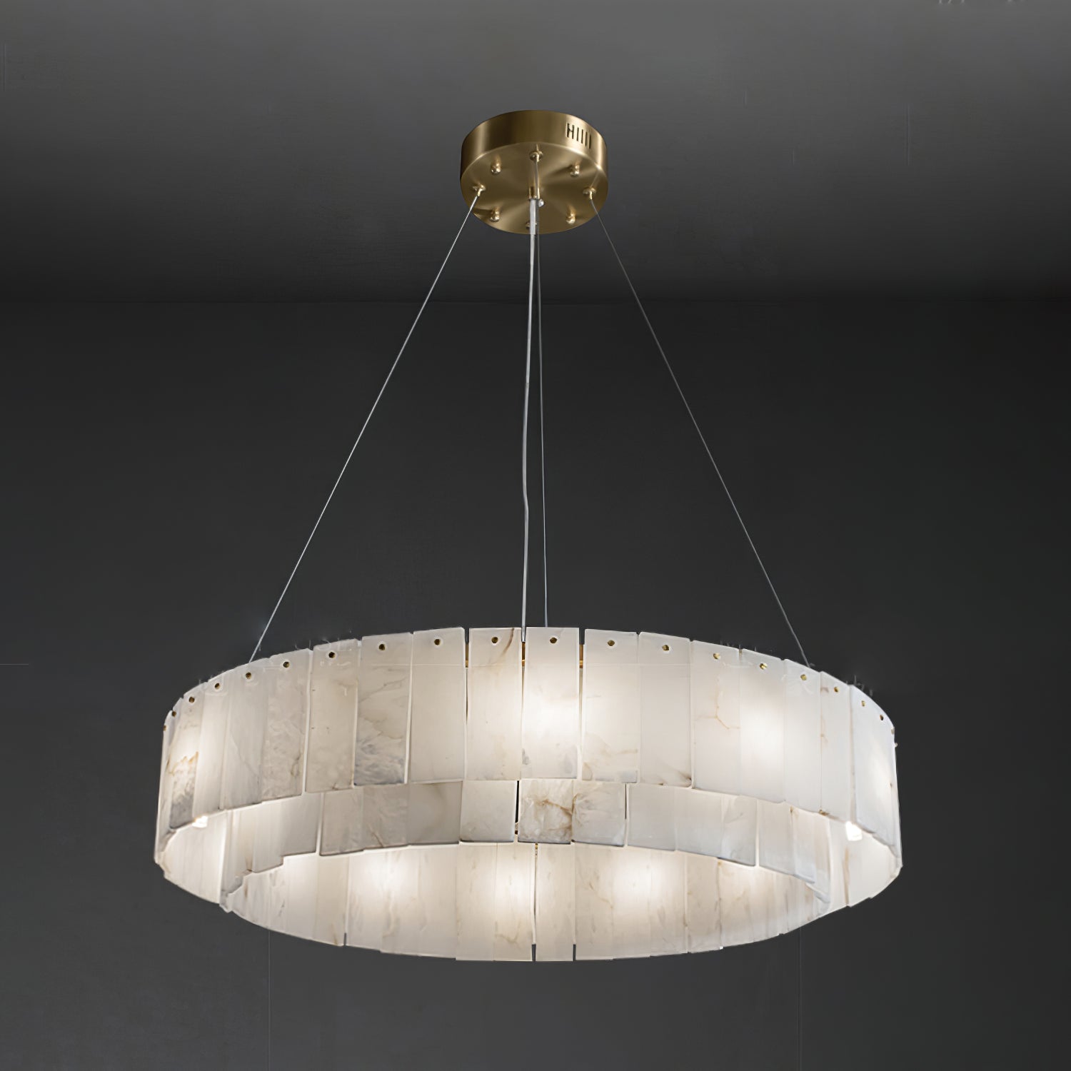 Zelaean Alabaster Round Pendant Light - Blowlighting