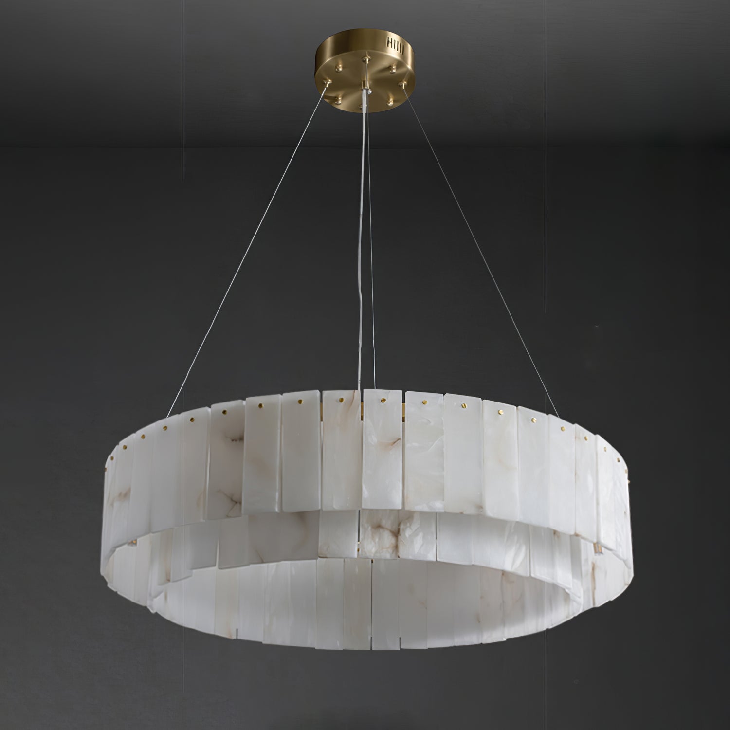 Zelaean Alabaster Round Pendant Light - Blowlighting