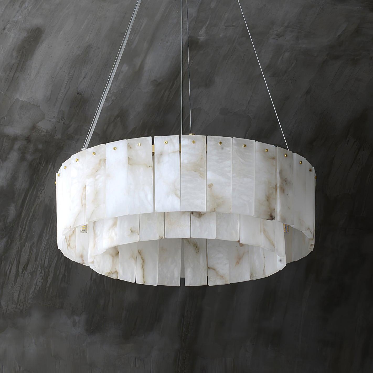 Zelaean Alabaster Round Pendant Light - Blowlighting