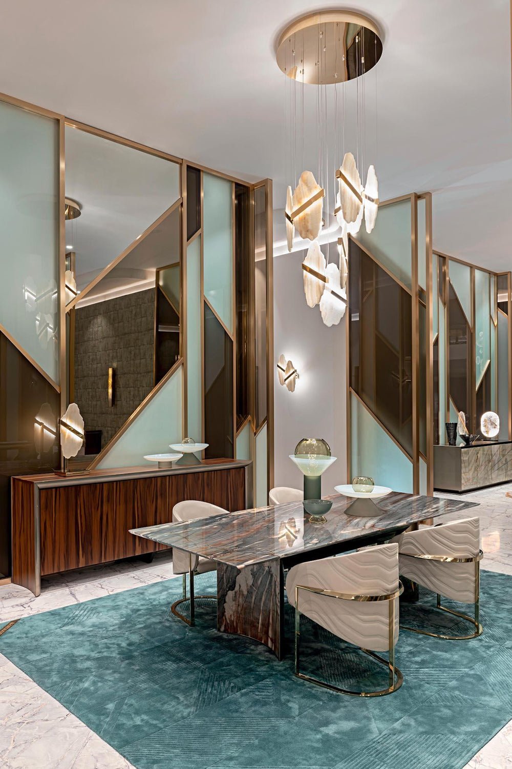 Ollorus Irregular Alabaster Chandelier - Blowlighting