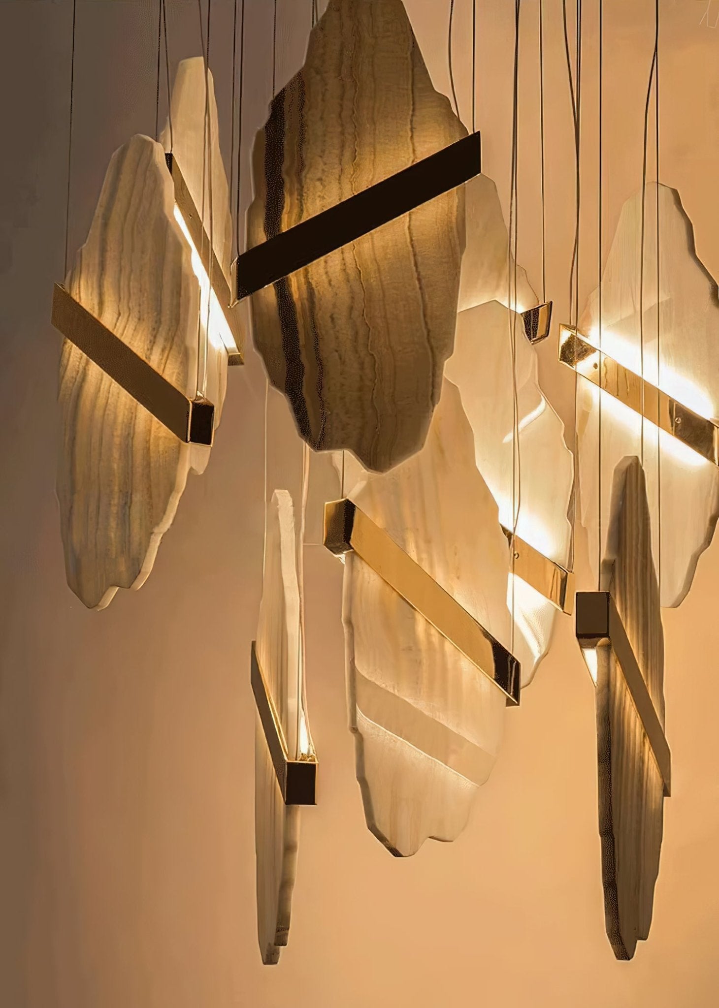 Ollorus Irregular Alabaster Chandelier - Blowlighting