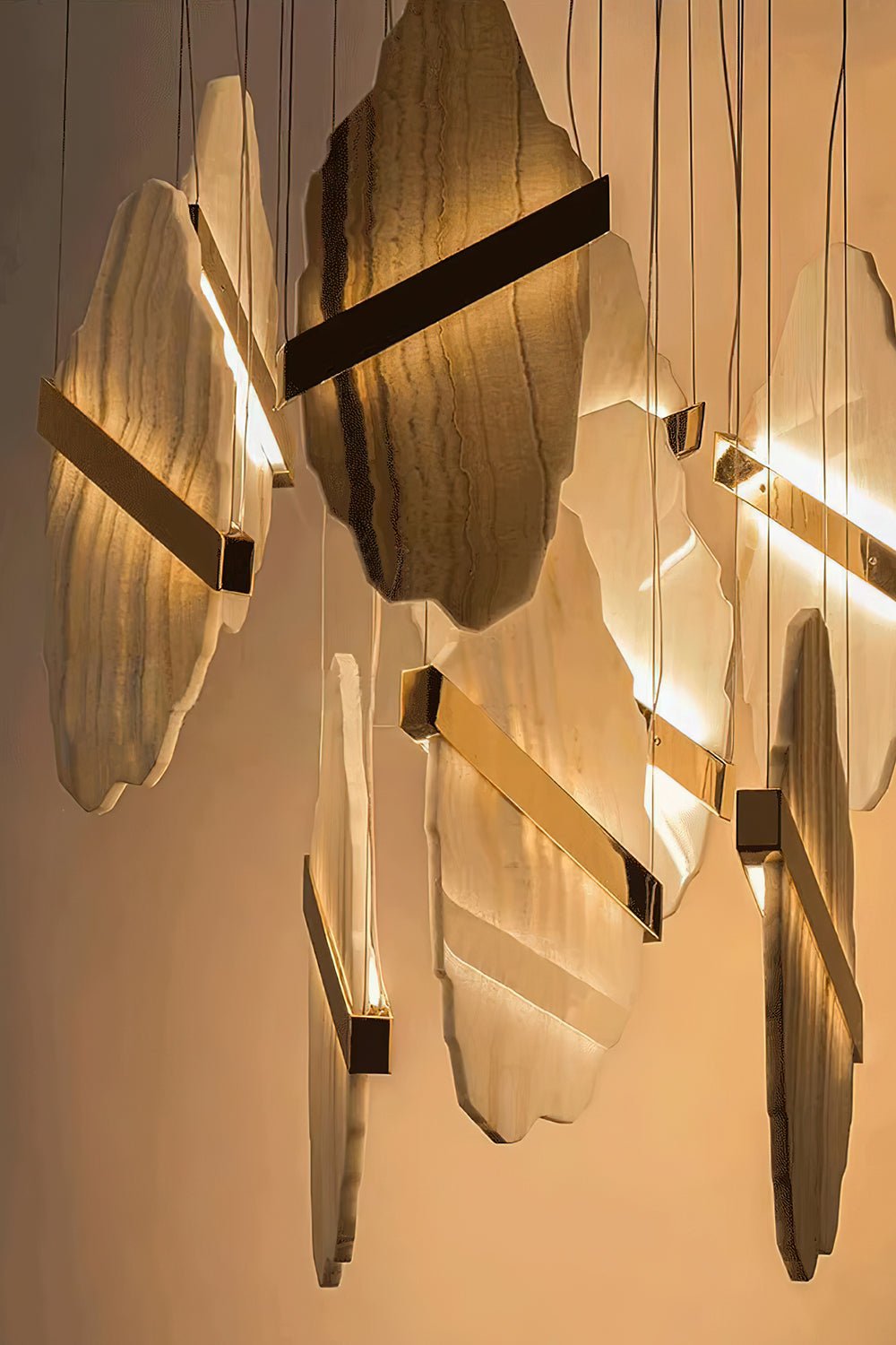 Ollorus Irregular Alabaster Chandelier - Blowlighting
