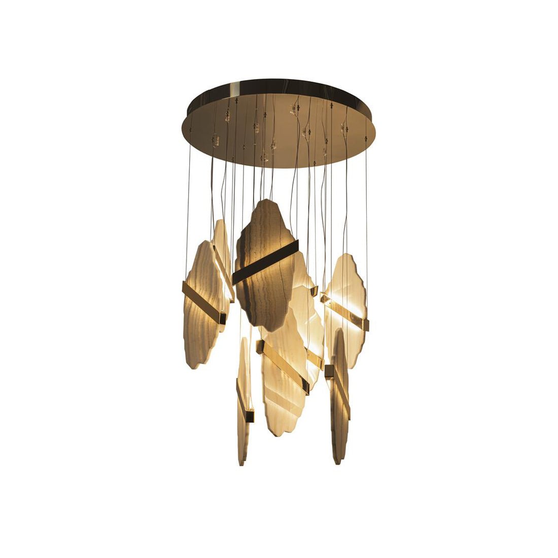 Ollorus Irregular Alabaster Chandelier - Blowlighting