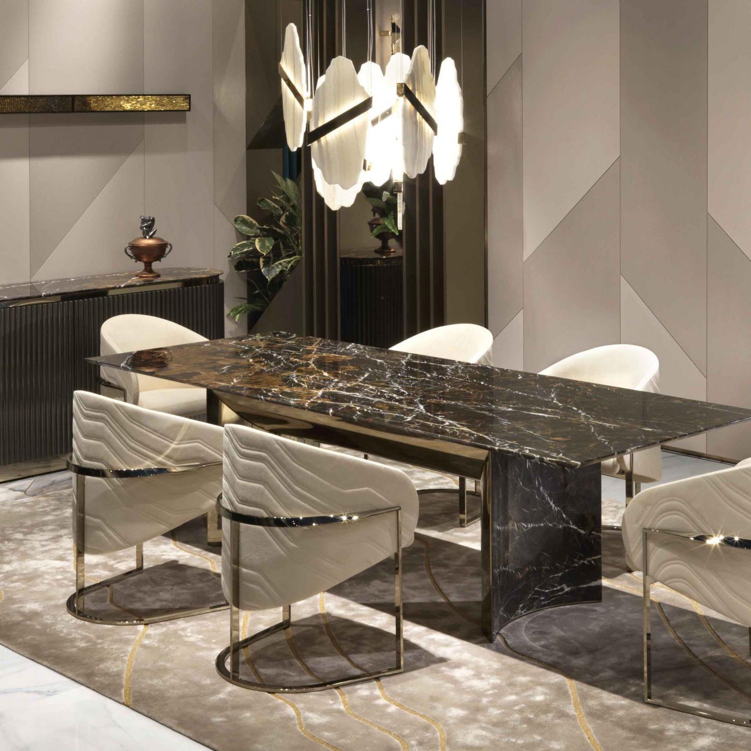 Ollorus Irregular Alabaster Chandelier - Blowlighting