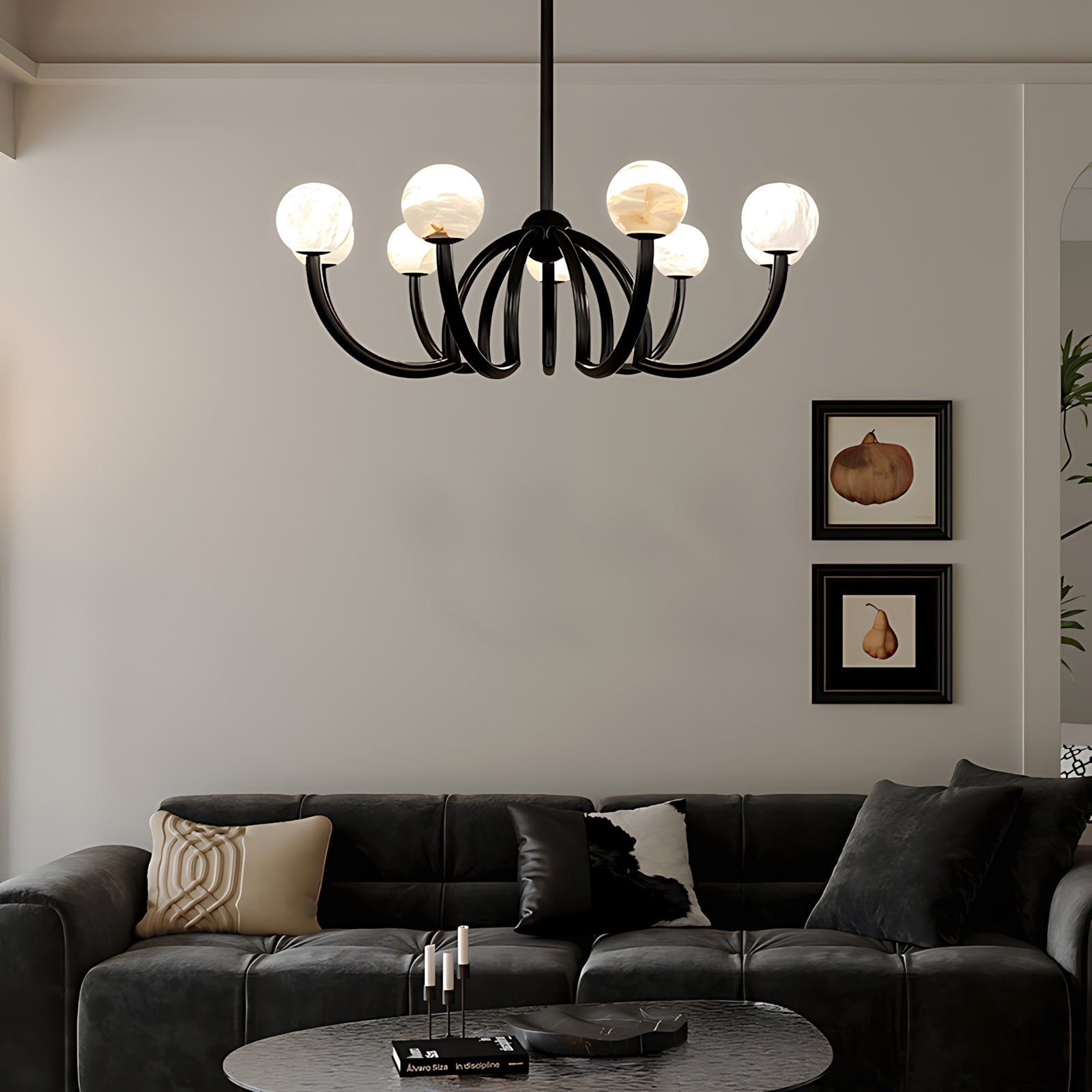 Romaine Modern Alabaster Chandelier