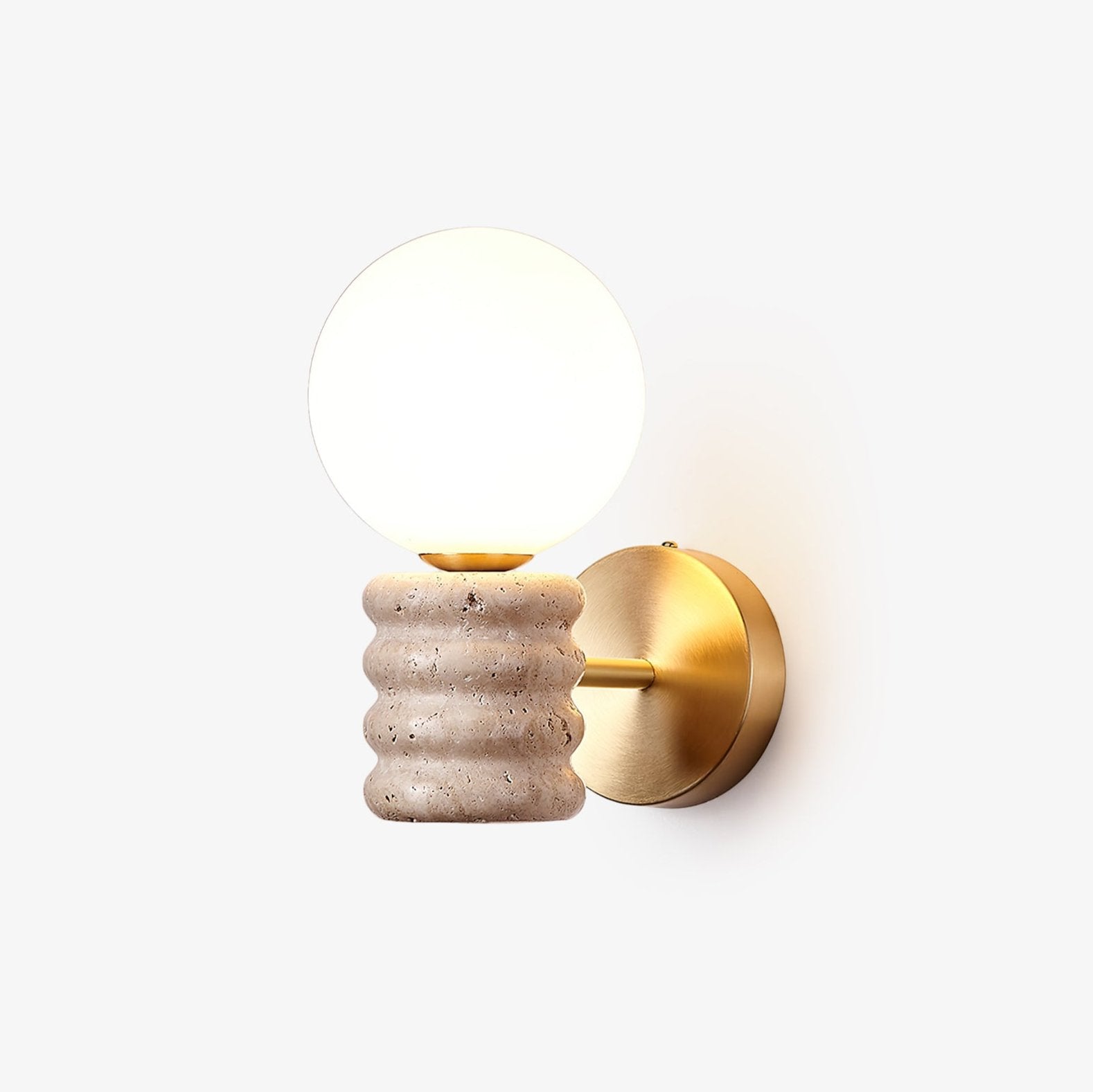 Zevelara Stacked Travertine Wall Light - Blowlighting