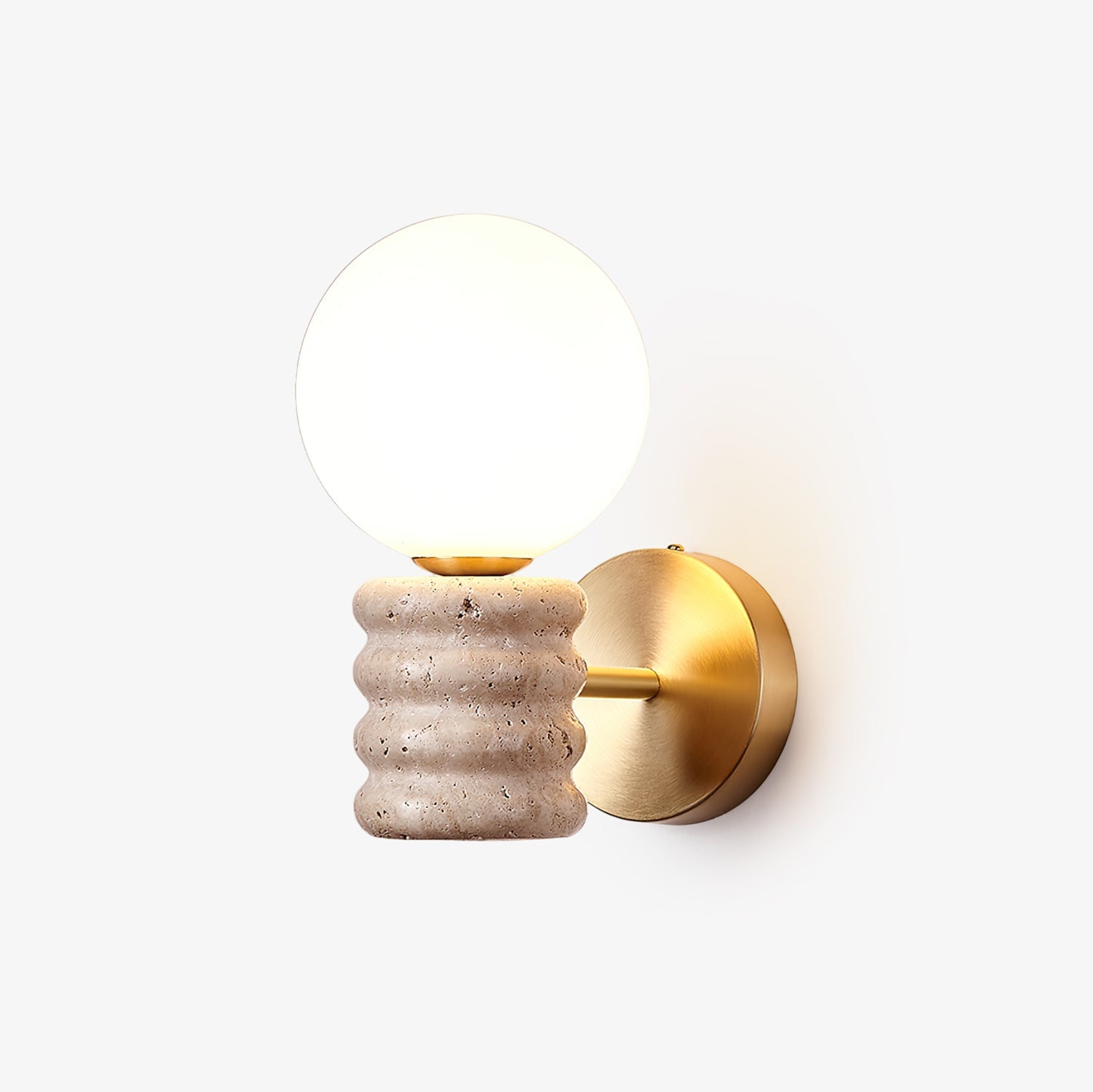 Zevelara Stacked Travertine Wall Light - Blowlighting
