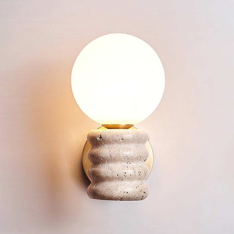Zevelara Stacked Travertine Wall Light - Blowlighting