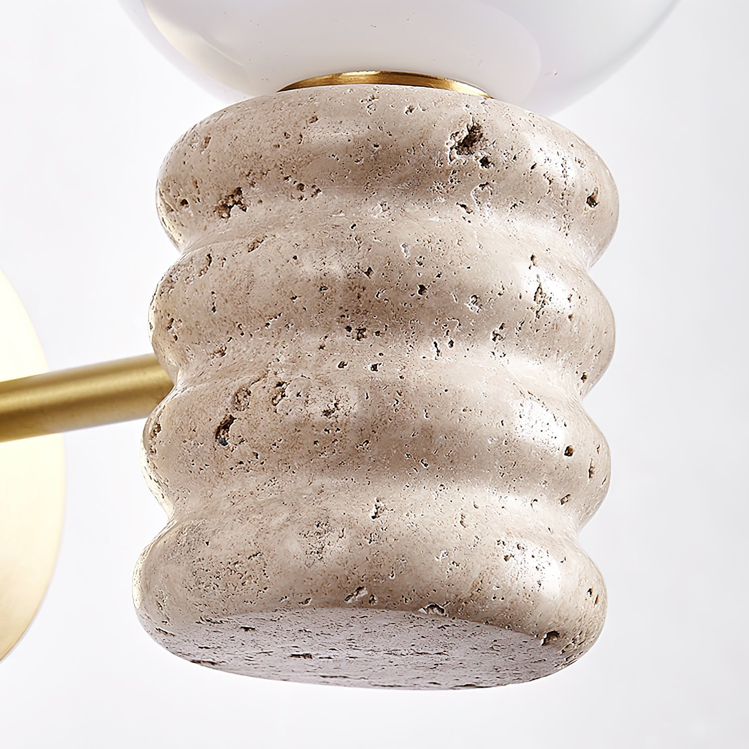 Zevelara Stacked Travertine Wall Light - Blowlighting