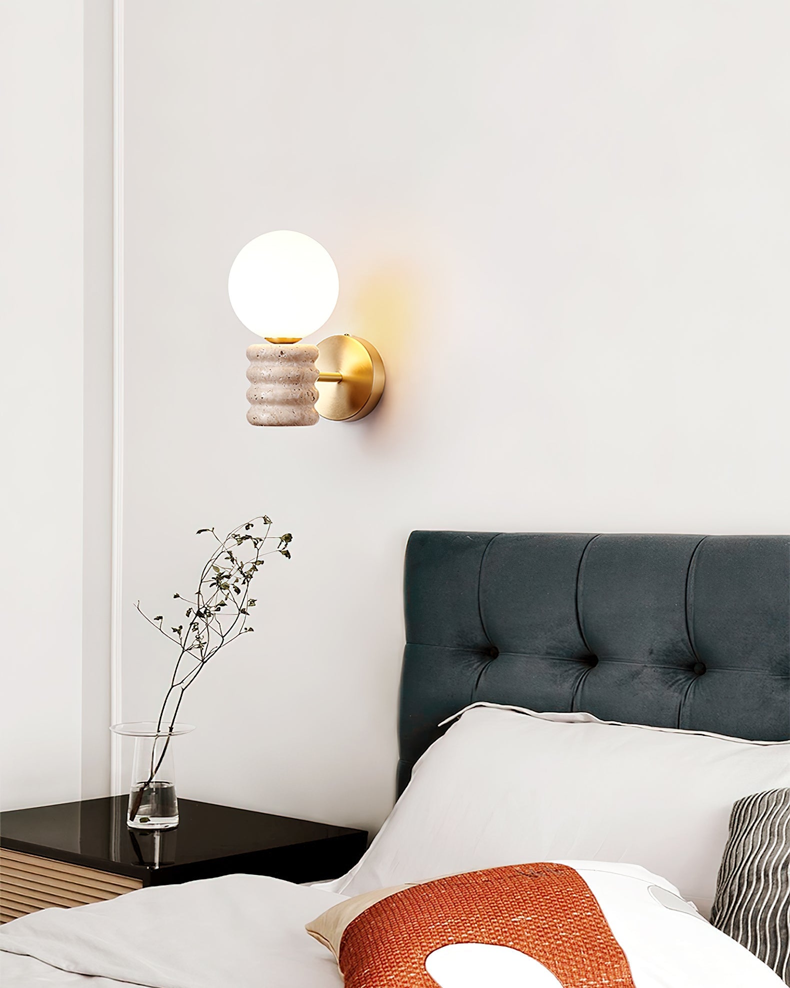 Zevelara Stacked Travertine Wall Light - Blowlighting