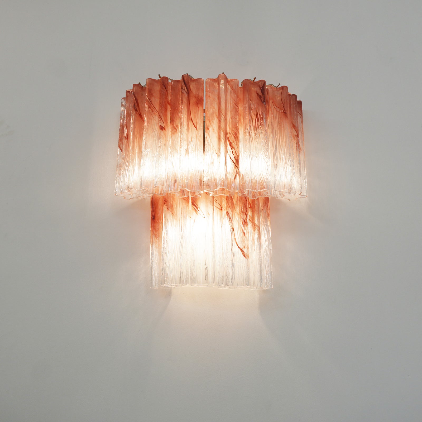 Aurora Wall Light Rose Glass Blades Romantic Watercolor - Blowlighting