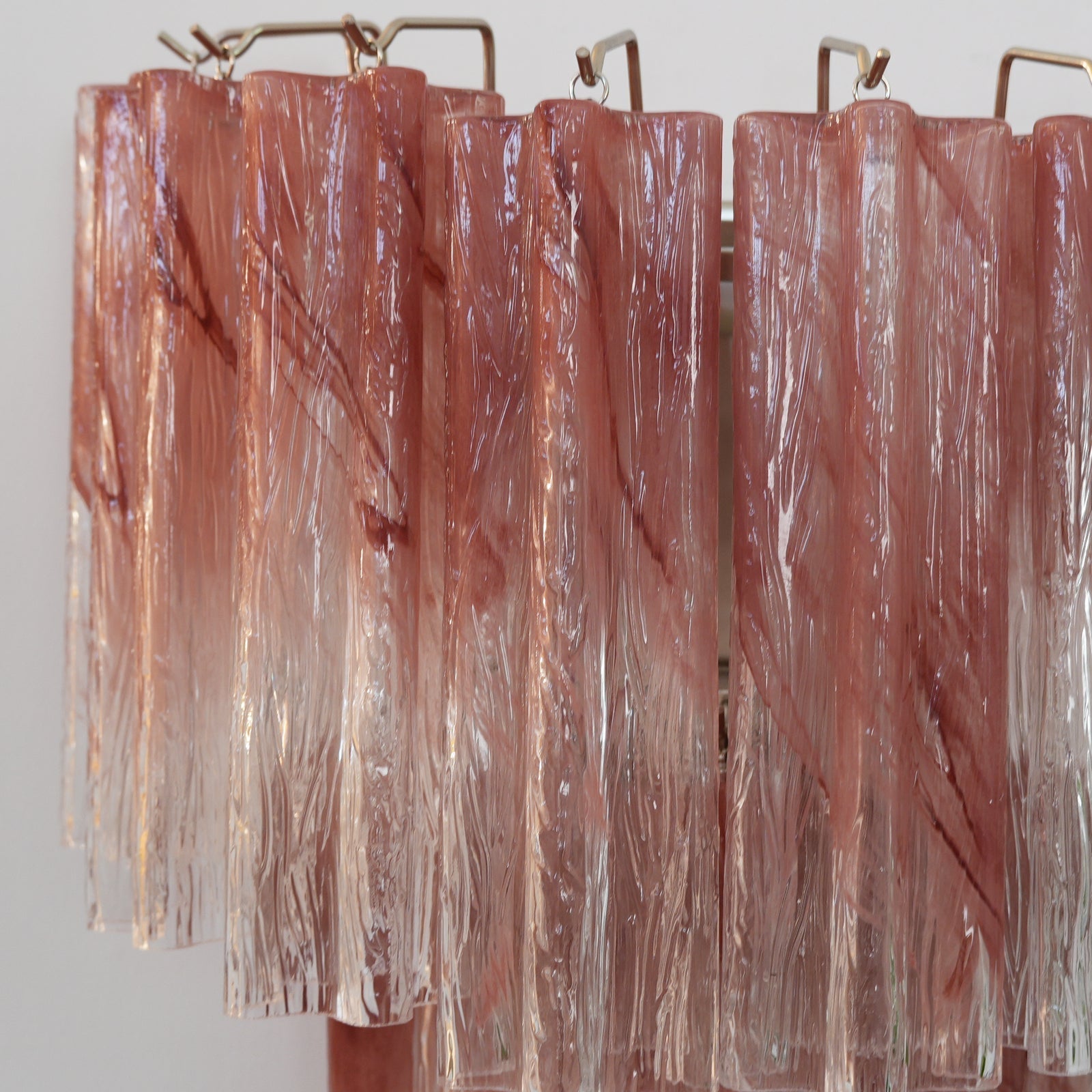 Aurora Wall Light Rose Glass Blades Romantic Watercolor - Blowlighting