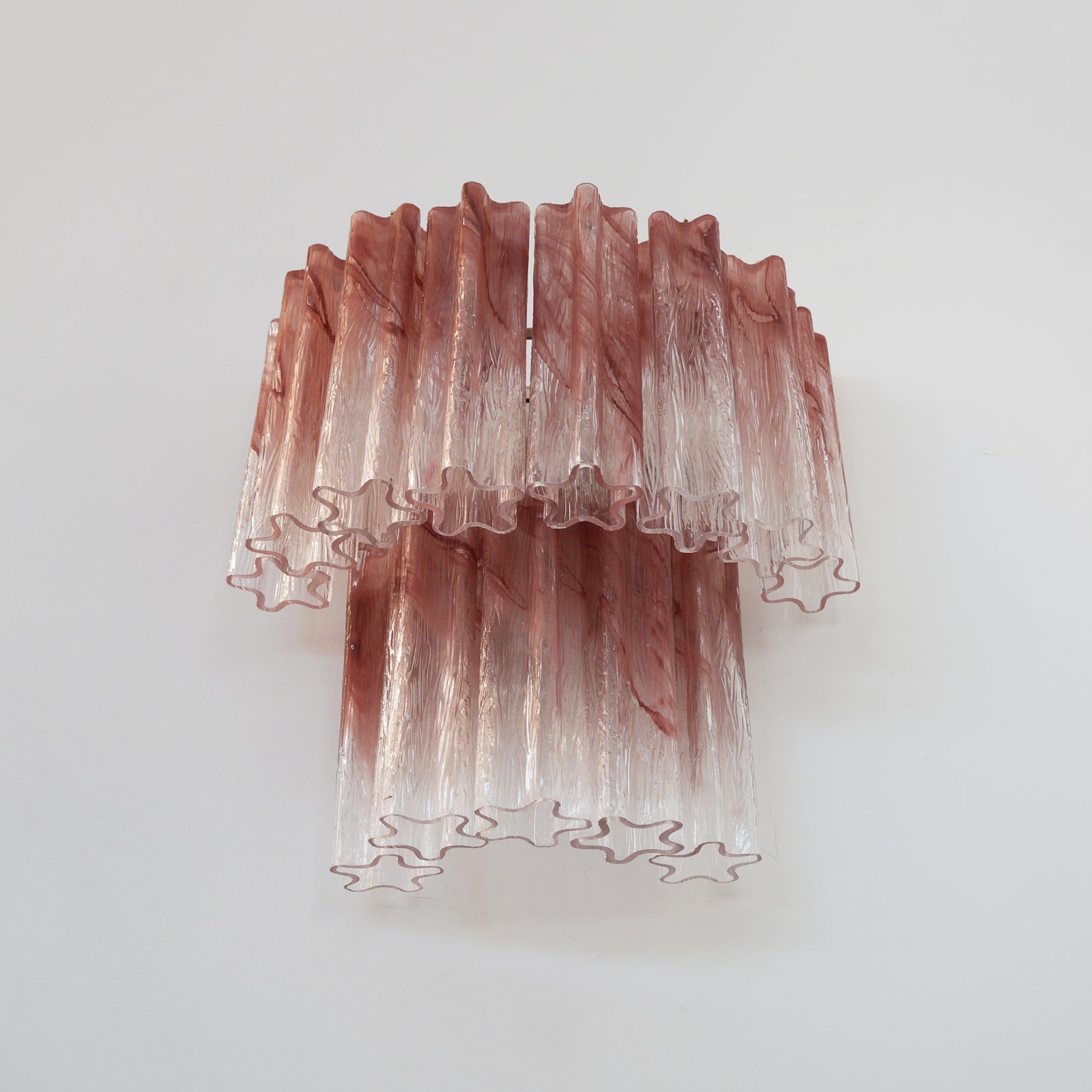 Aurora Wall Light Rose Glass Blades Romantic Watercolor - Blowlighting