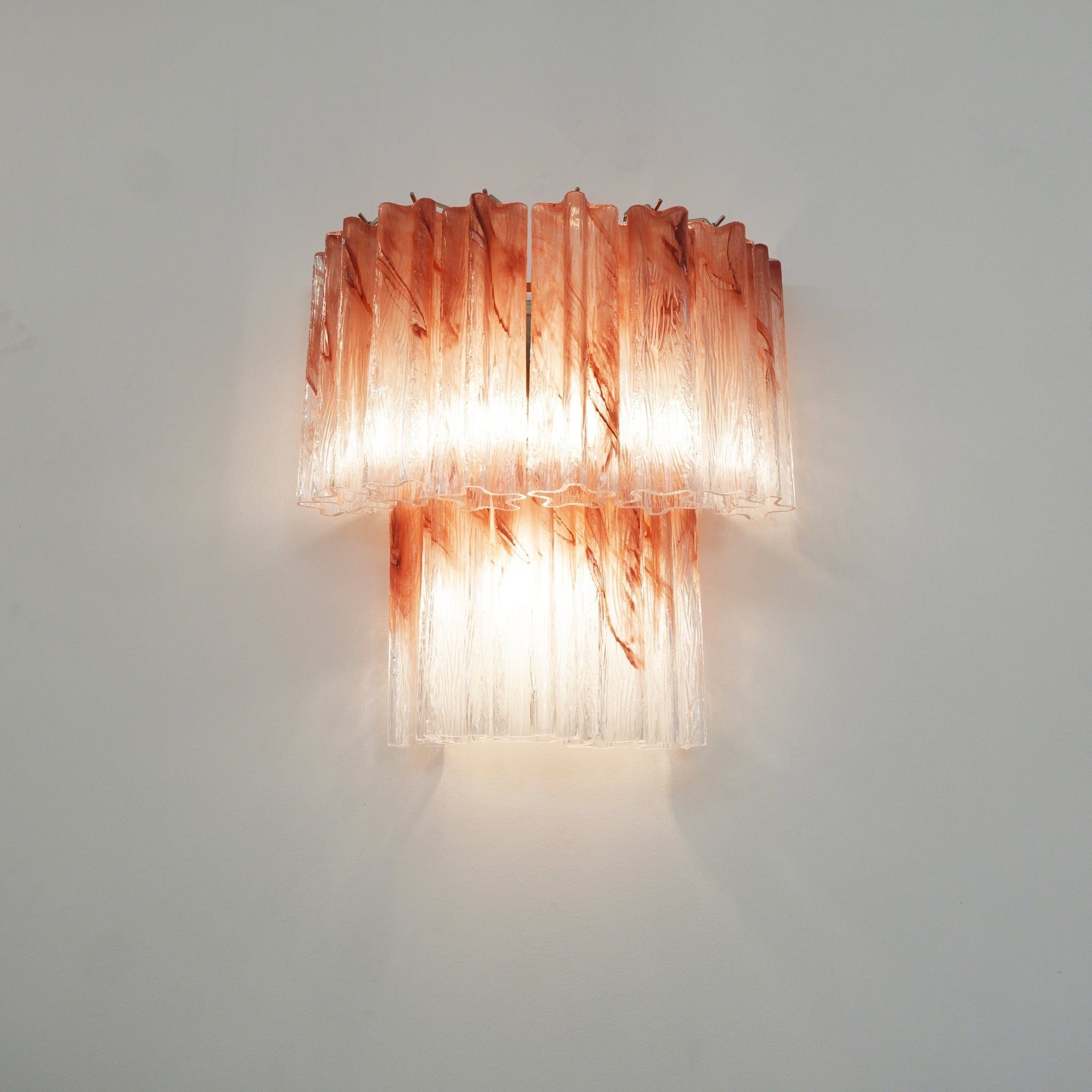 Aurora Wall Light Rose Glass Blades Romantic Watercolor - Blowlighting