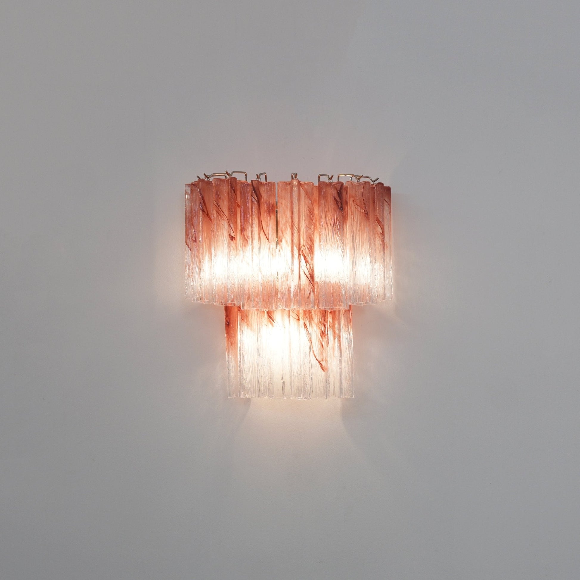 Aurora Wall Light Rose Glass Blades Romantic Watercolor - Blowlighting