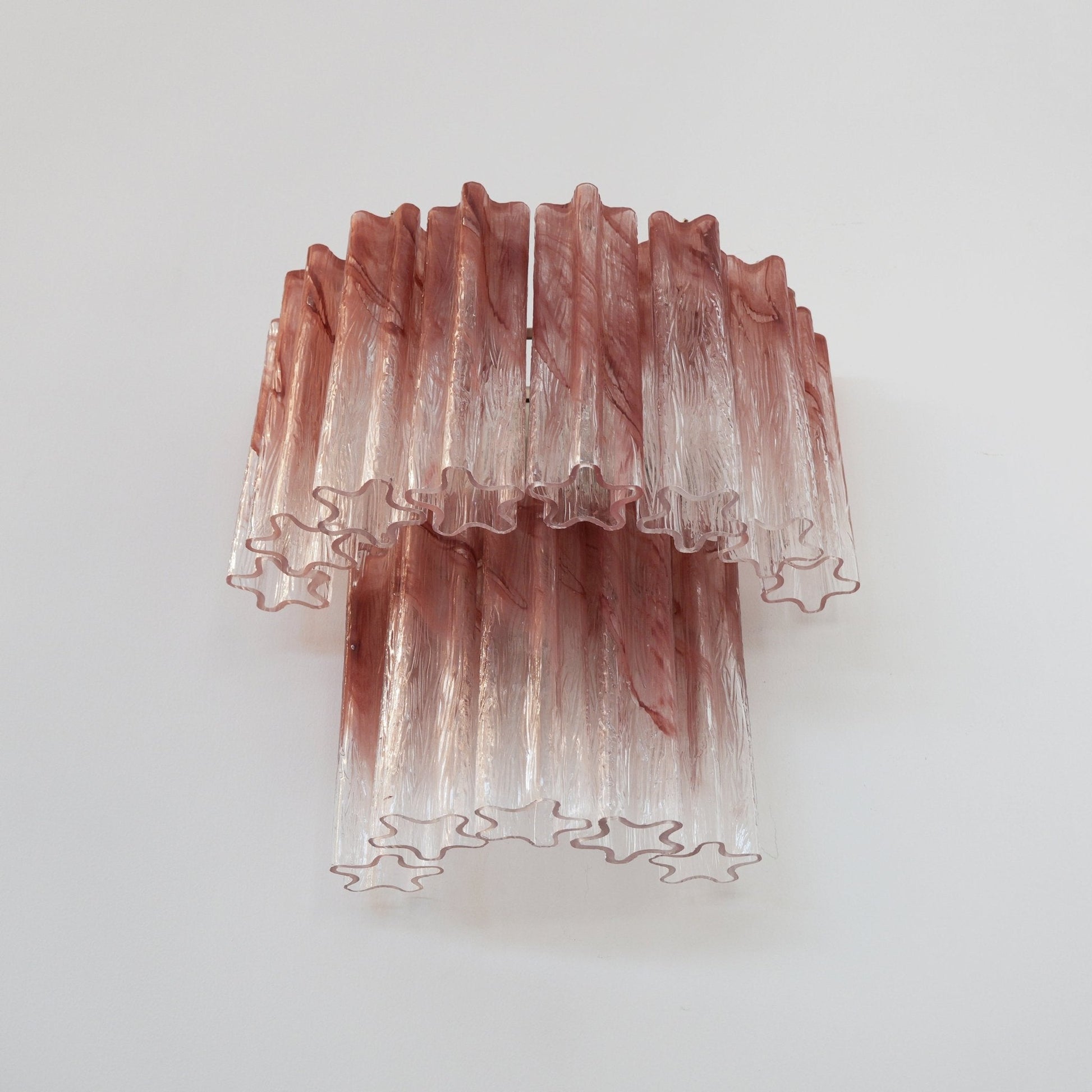 Aurora Wall Light Rose Glass Blades Romantic Watercolor - Blowlighting
