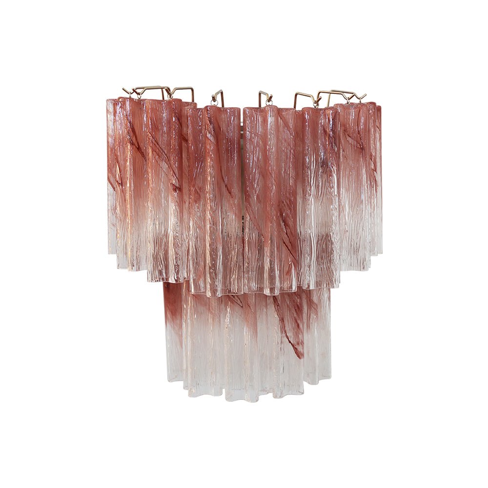 Aurora Wall Light Rose Glass Blades Romantic Watercolor - Blowlighting