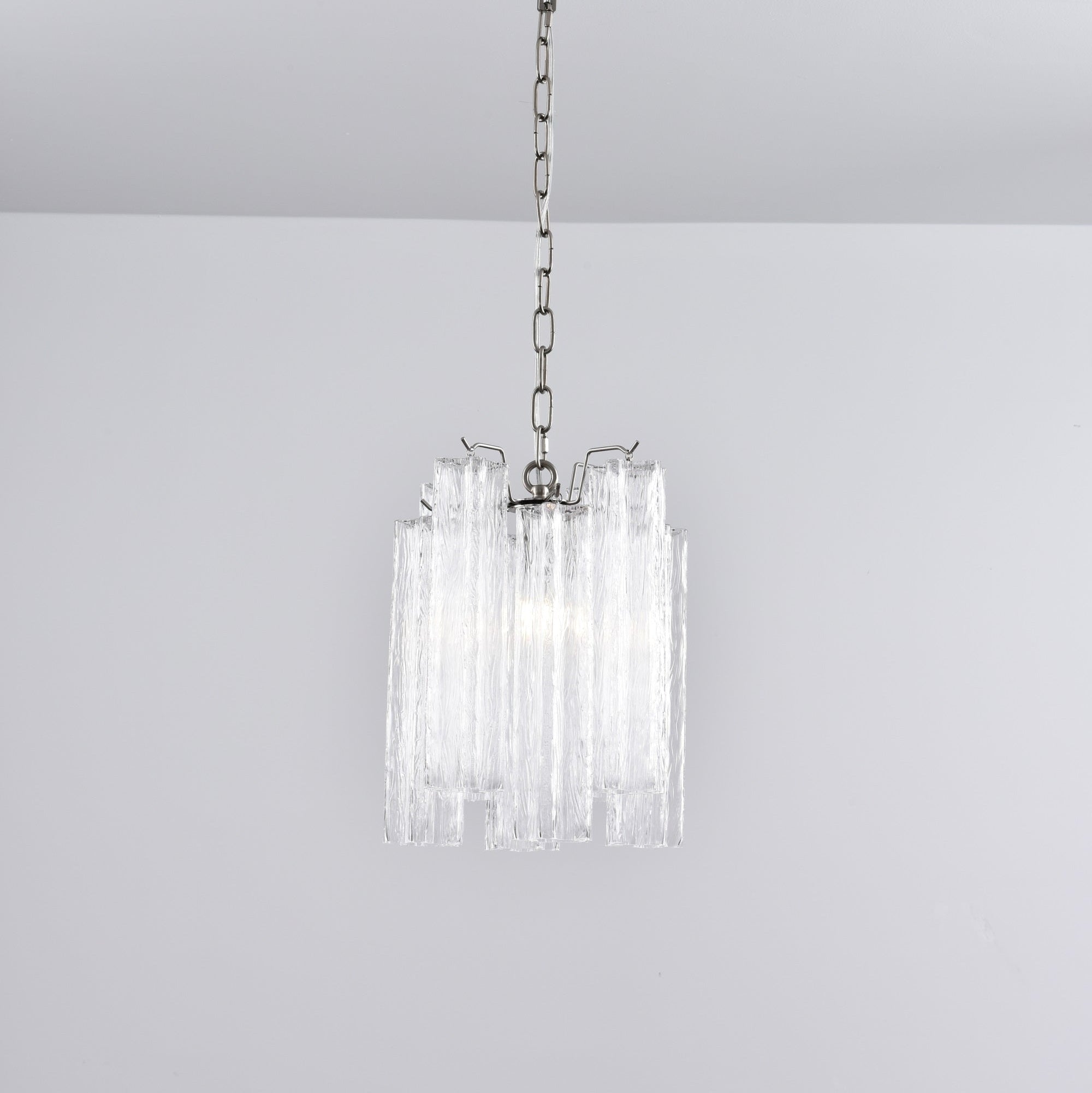 Aurora Chandelier Pink Gradient Murano Glass - Blowlighting