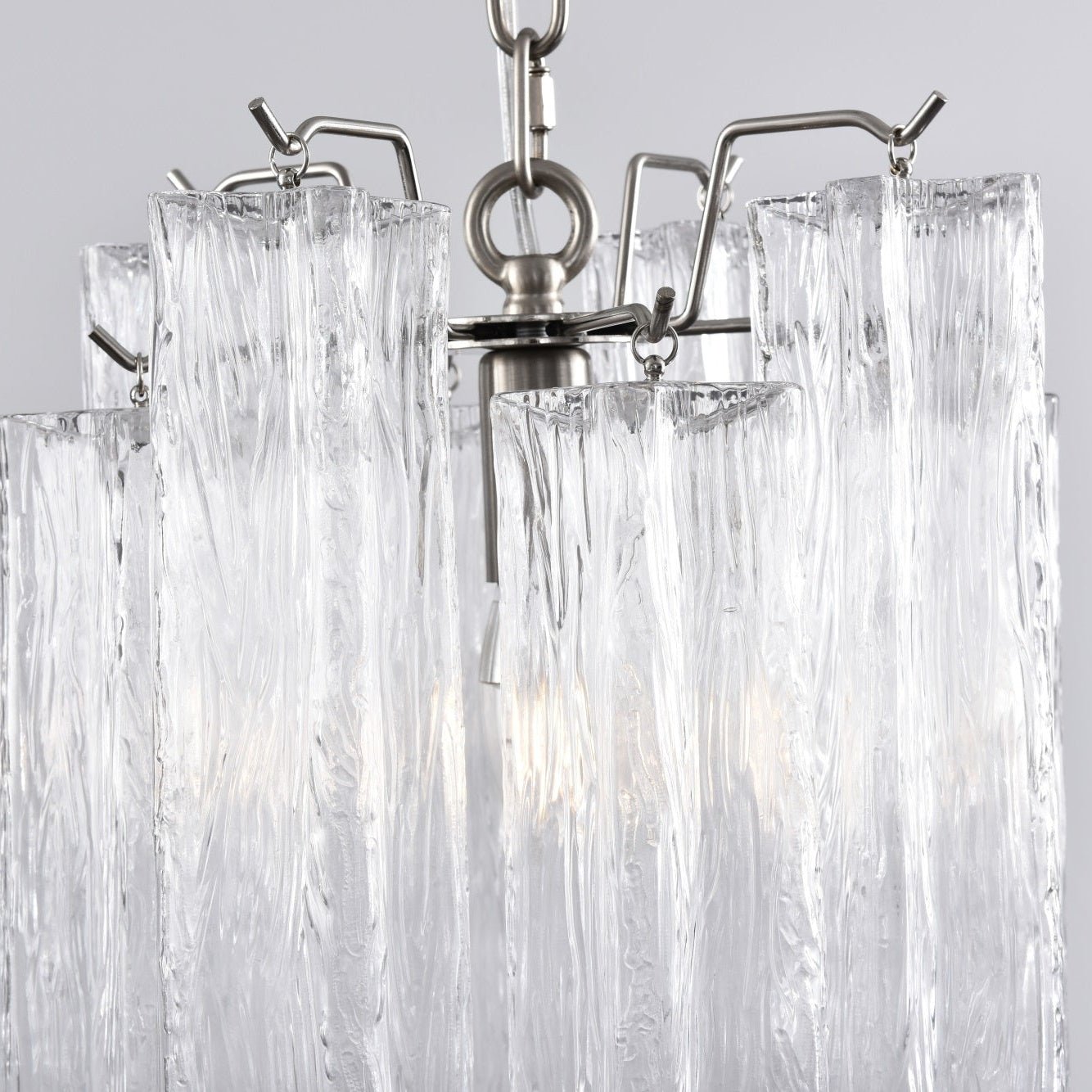 Aurora Chandelier Pink Gradient Murano Glass - Blowlighting