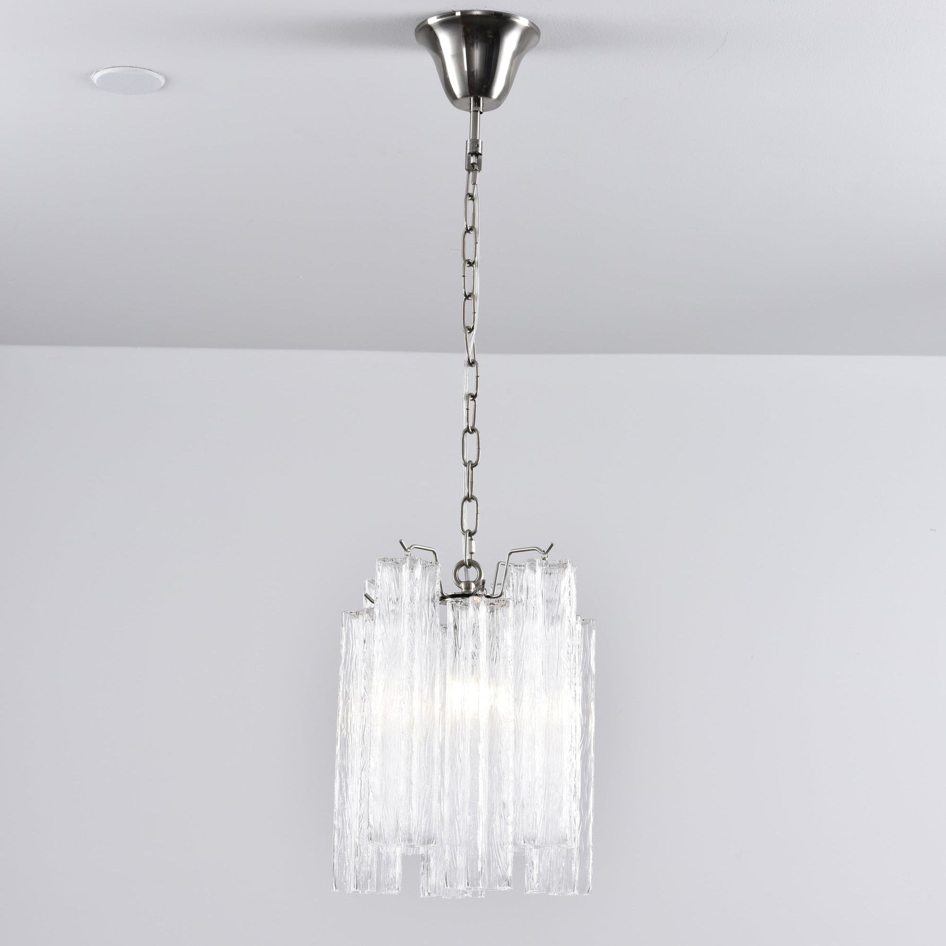 Aurora Chandelier Pink Gradient Murano Glass - Blowlighting