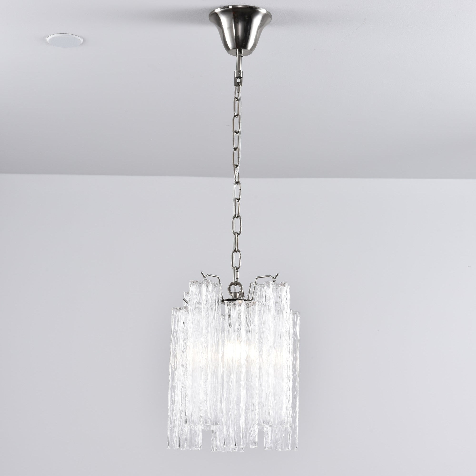Aurora Chandelier Pink Gradient Murano Glass - Blowlighting