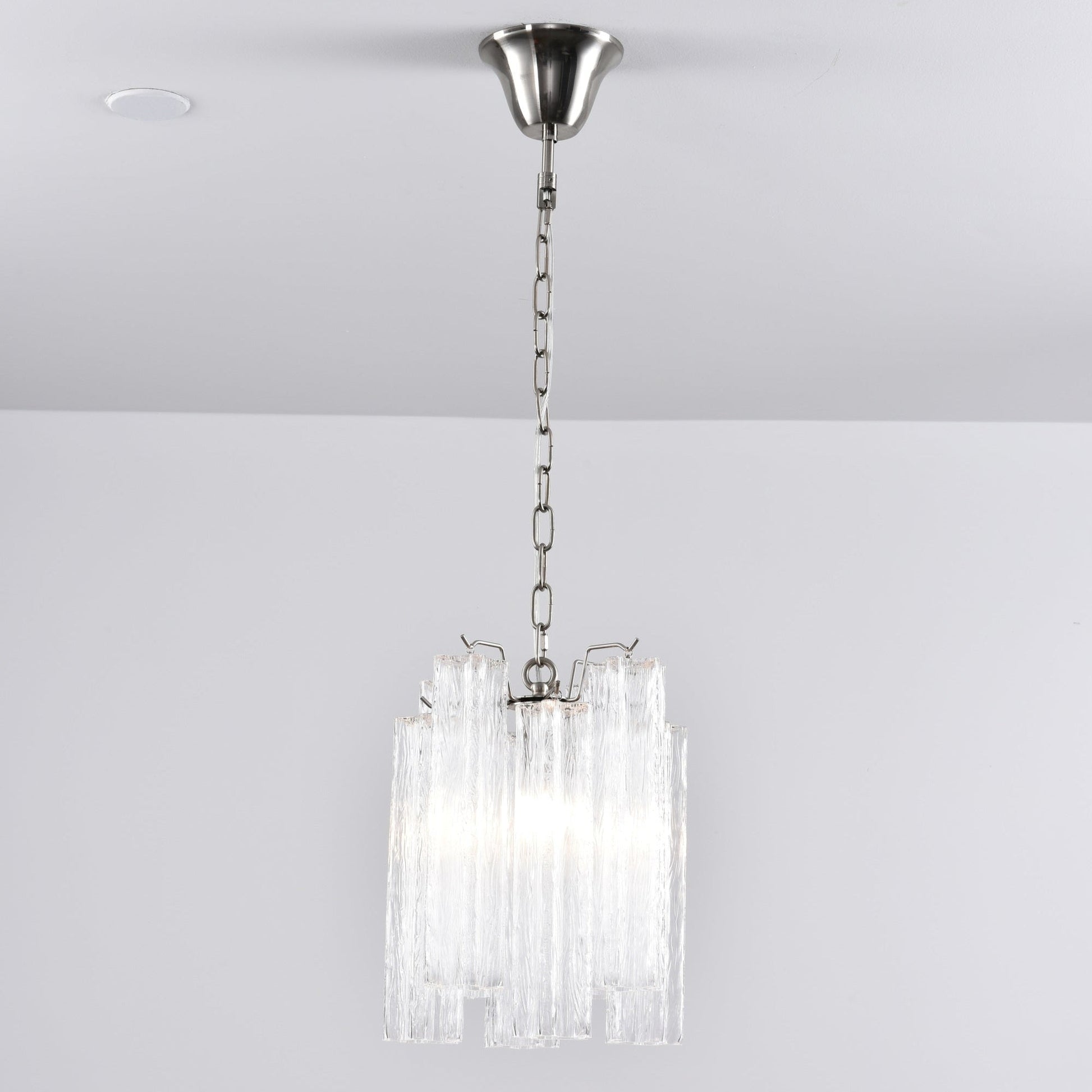 Aurora Chandelier Pink Gradient Murano Glass - Blowlighting