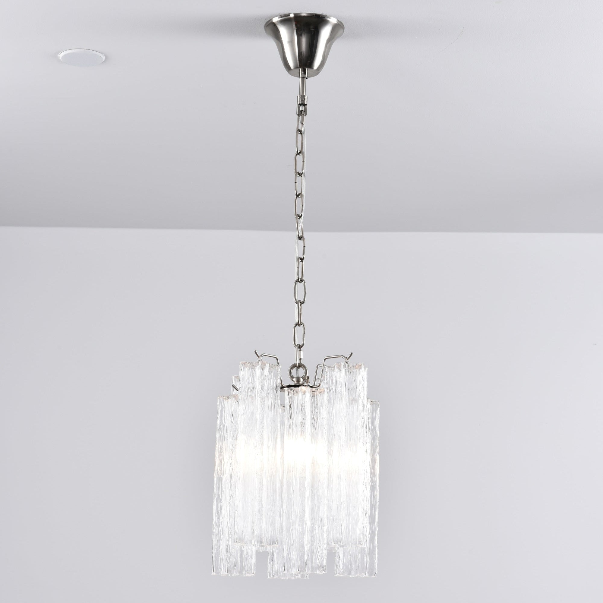 Aurora Chandelier Pink Gradient Murano Glass - Blowlighting