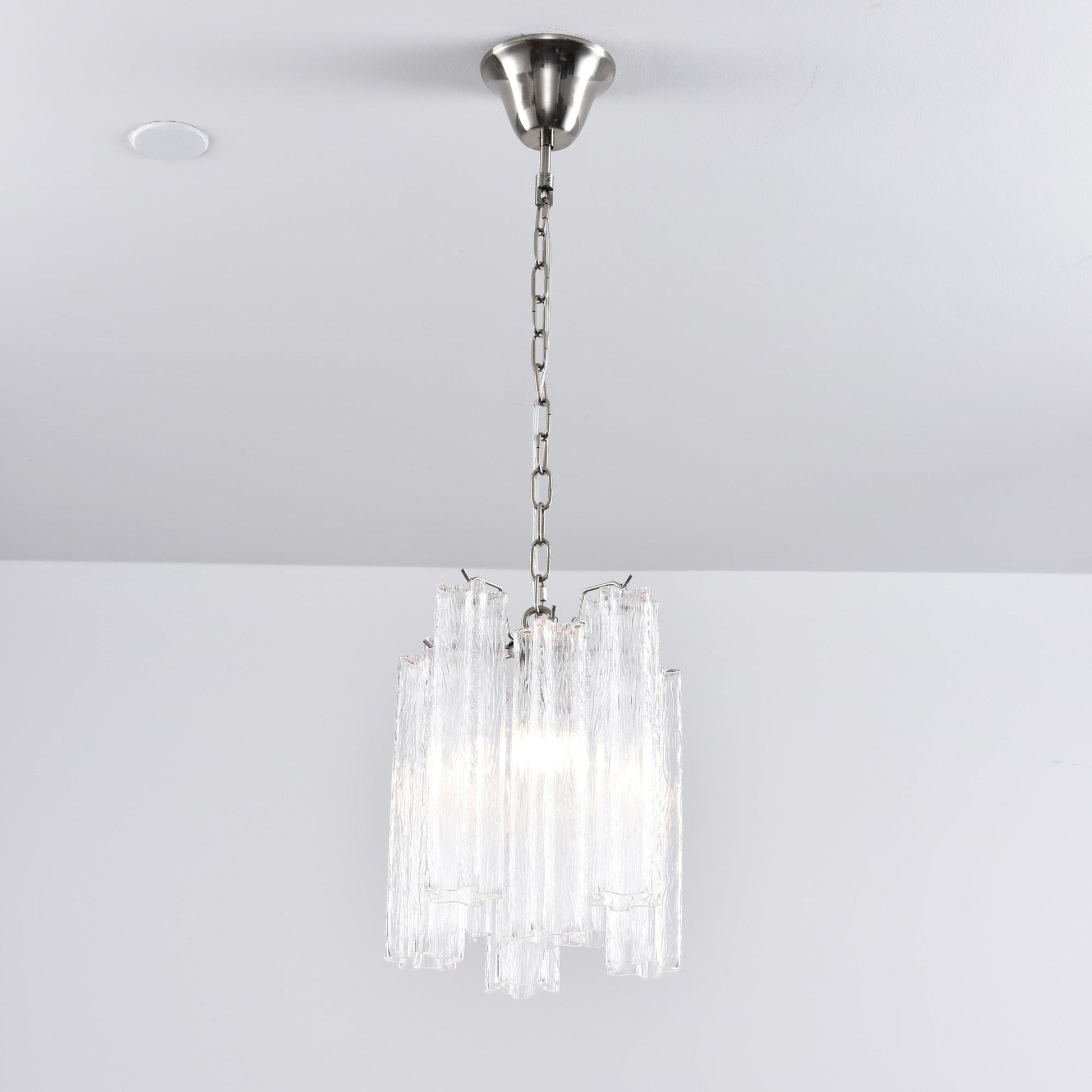 Aurora Chandelier Pink Gradient Murano Glass - Blowlighting