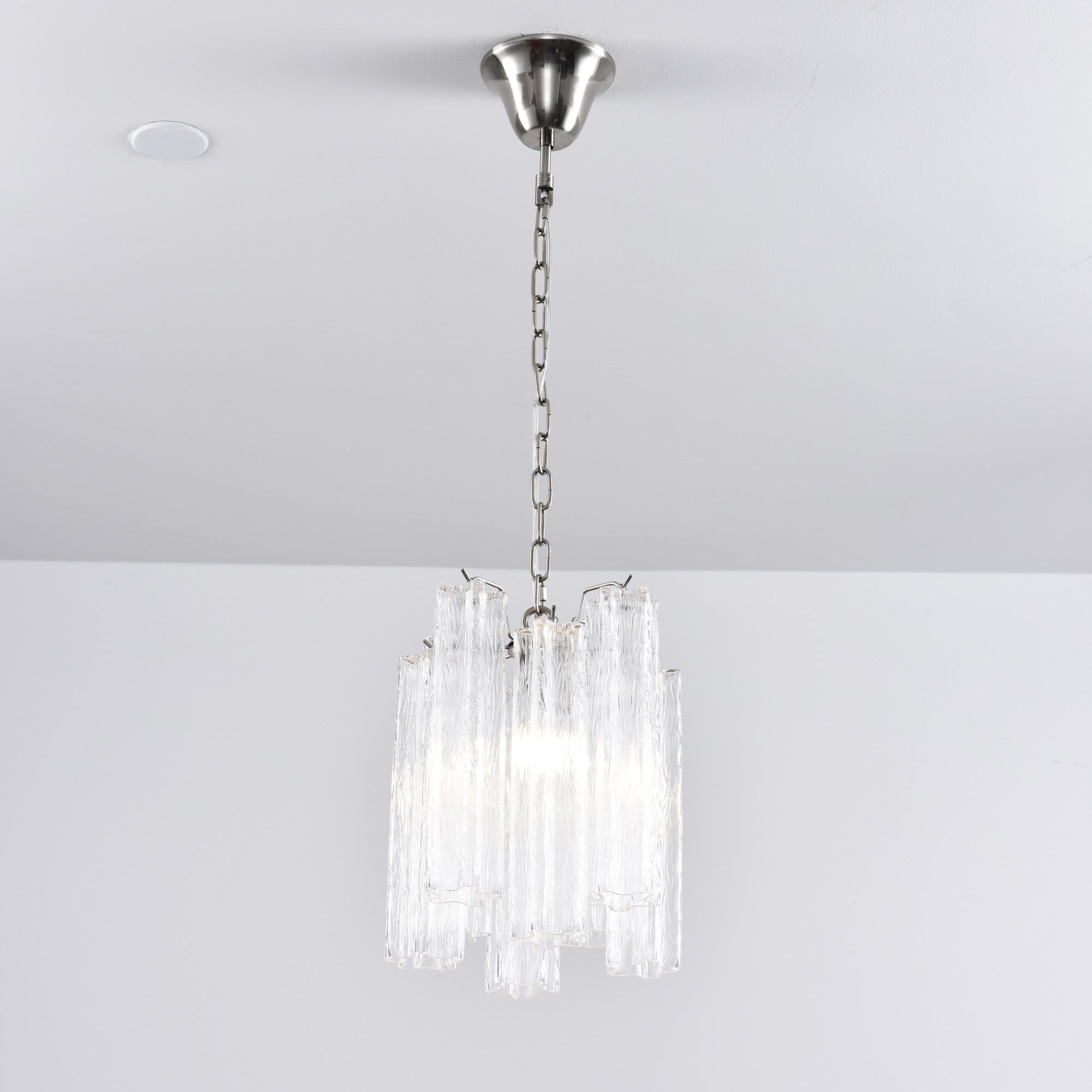 Aurora Chandelier Pink Gradient Murano Glass - Blowlighting