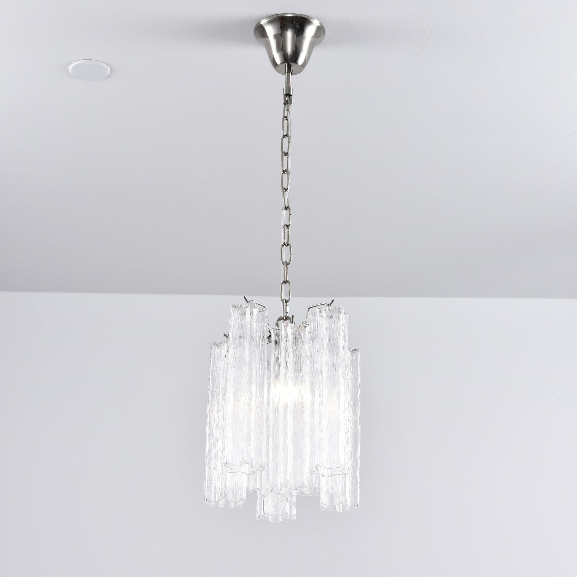 Aurora Chandelier Pink Gradient Murano Glass - Blowlighting