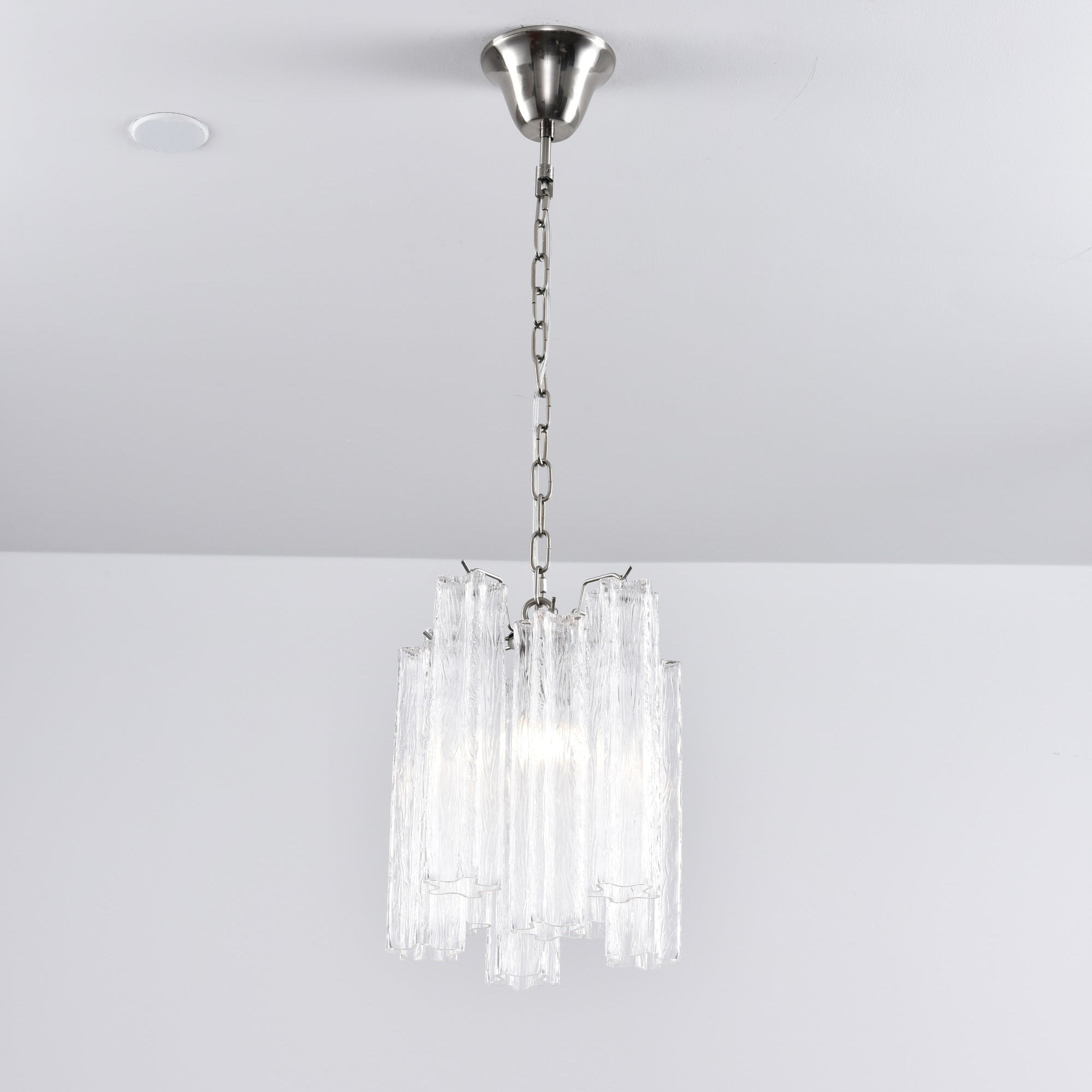 Aurora Chandelier Pink Gradient Murano Glass - Blowlighting