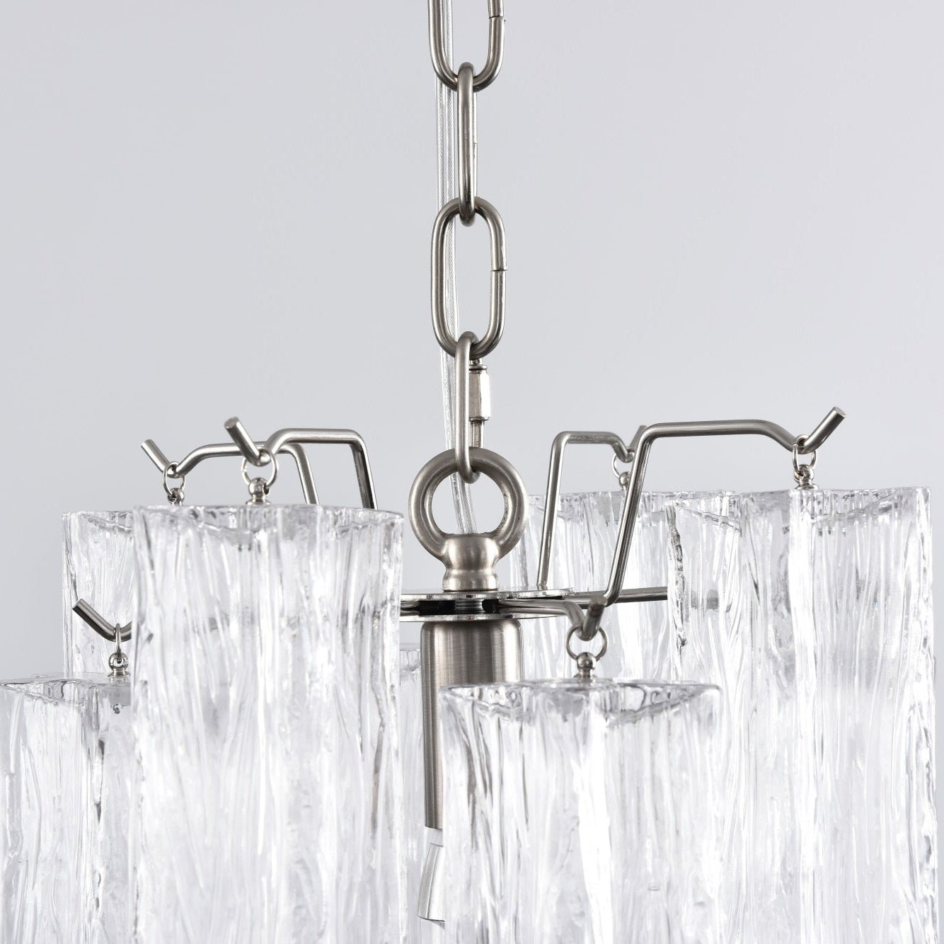 Aurora Chandelier Pink Gradient Murano Glass - Blowlighting