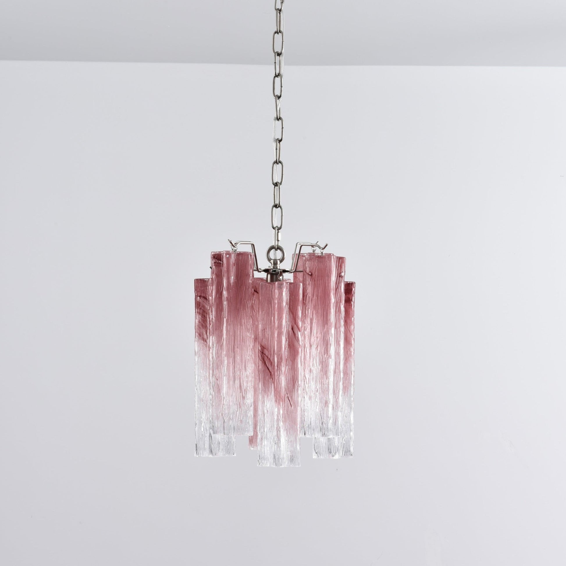 Aurora Chandelier Pink Gradient Murano Glass - Blowlighting