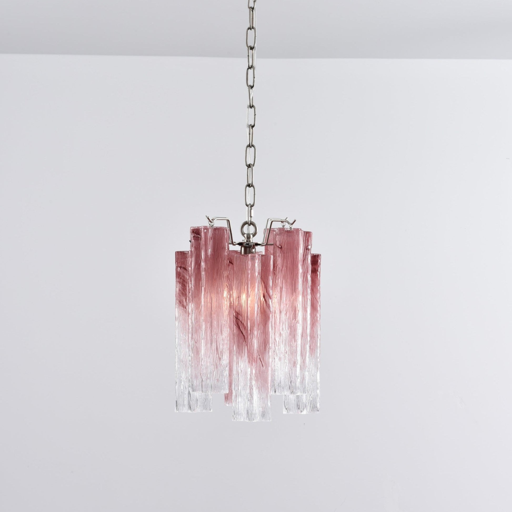Aurora Chandelier Pink Gradient Murano Glass - Blowlighting