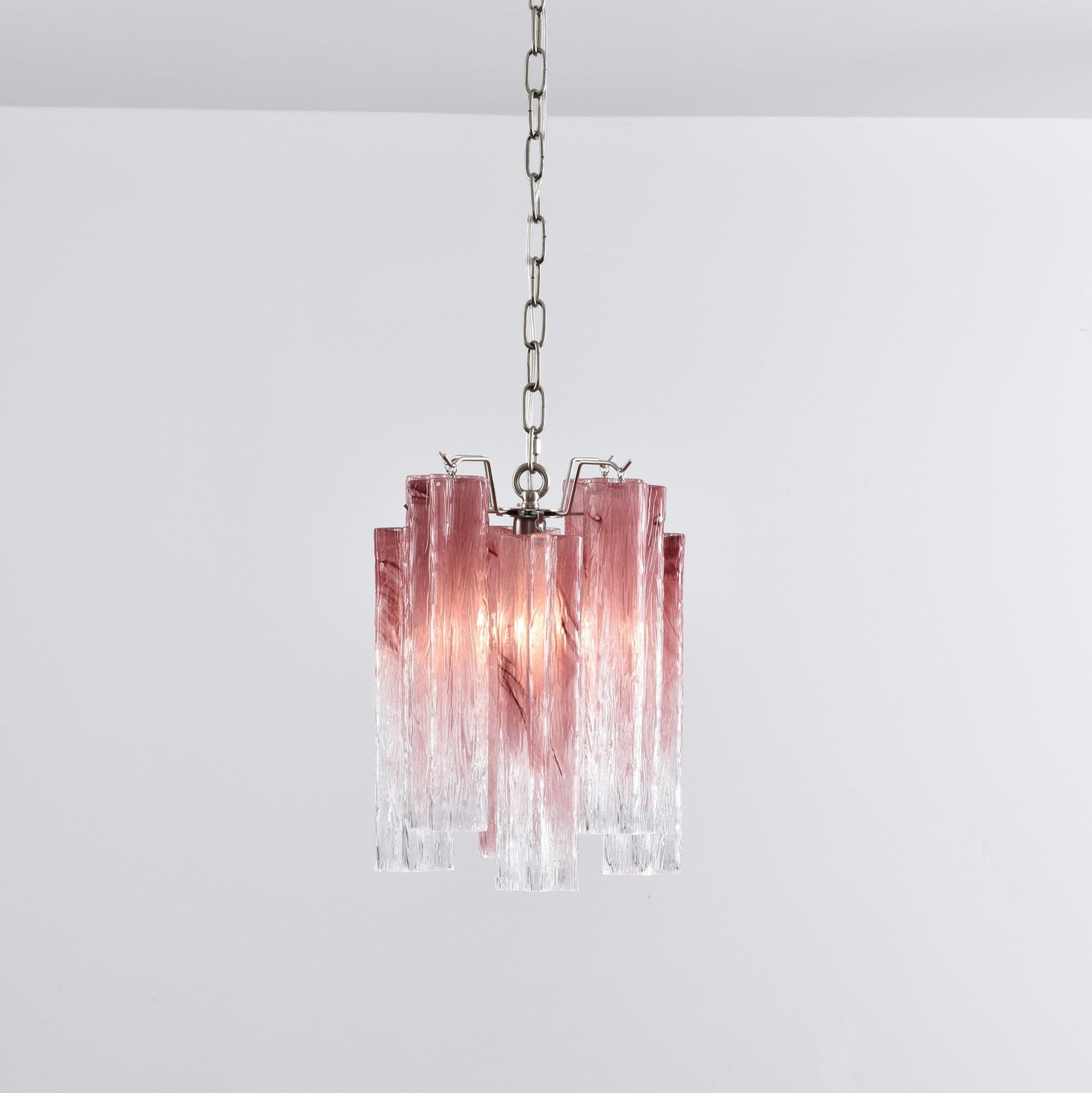 Aurora Chandelier Pink Gradient Murano Glass - Blowlighting