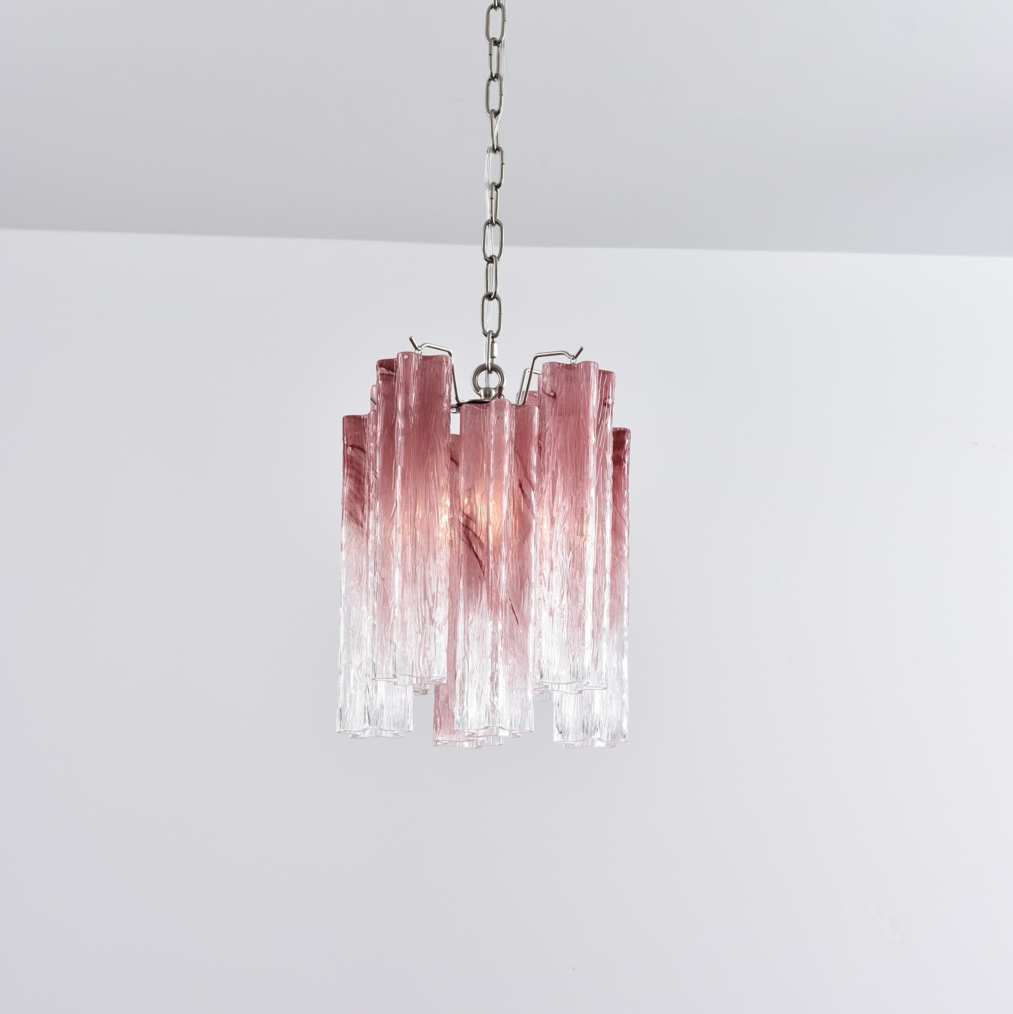 Aurora Chandelier Pink Gradient Murano Glass - Blowlighting
