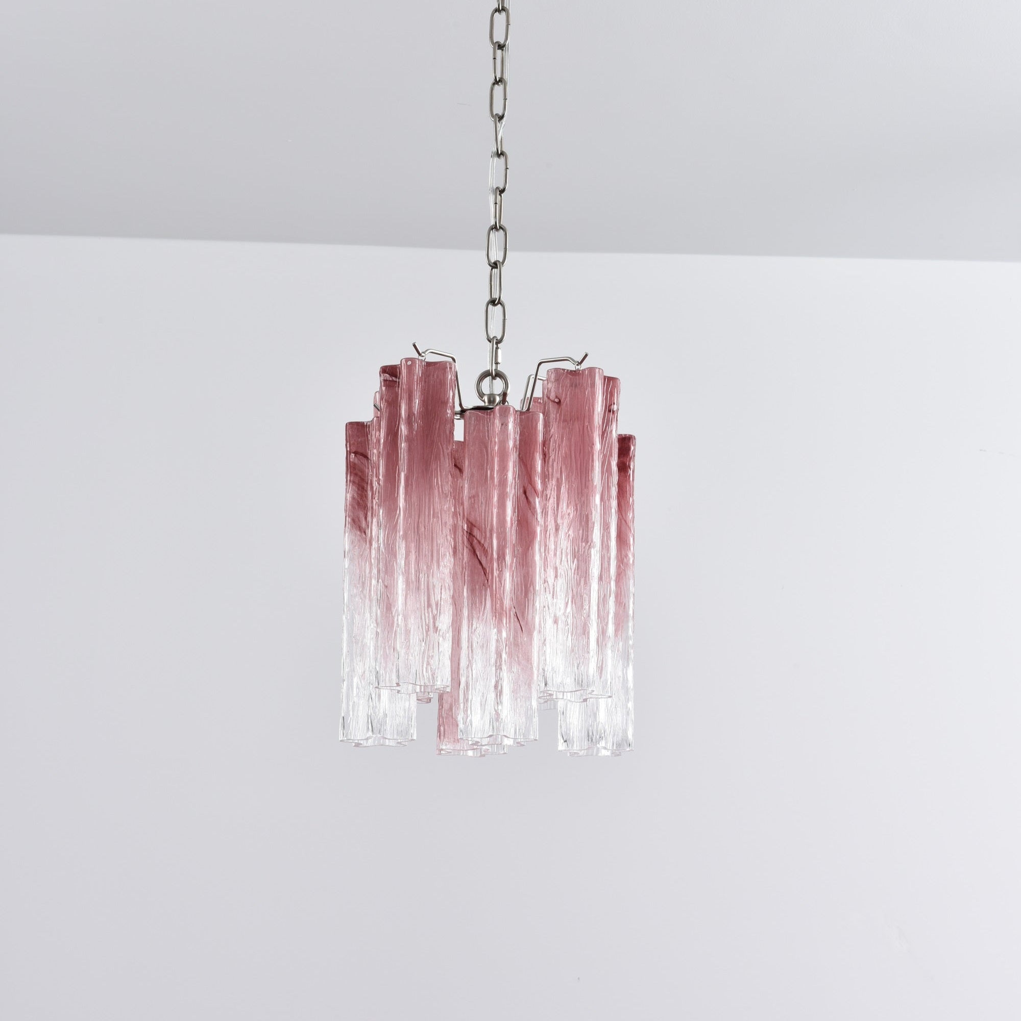 Aurora Chandelier Pink Gradient Murano Glass - Blowlighting