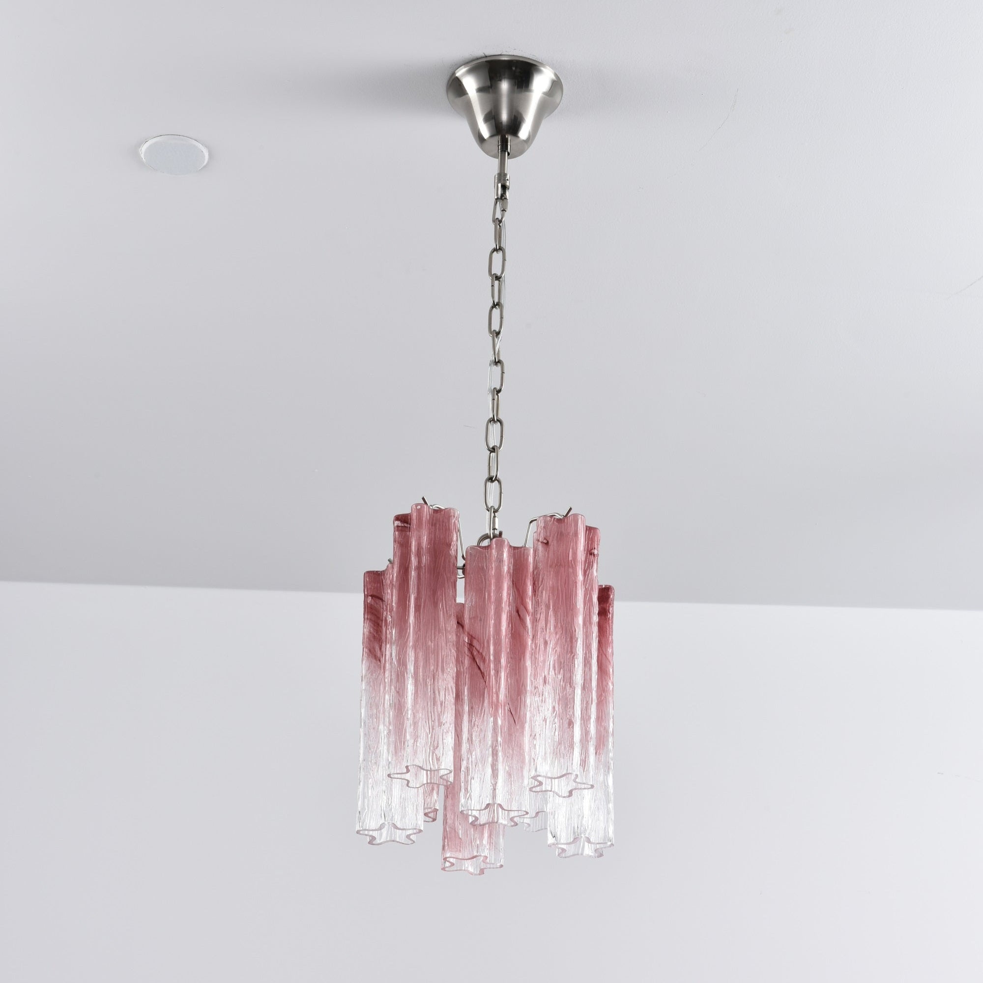 Aurora Chandelier Pink Gradient Murano Glass - Blowlighting