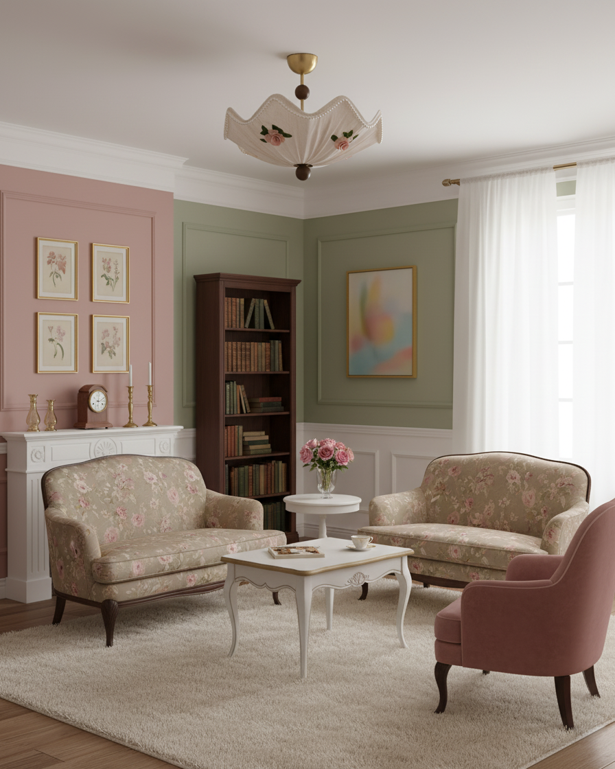 RoseLace Natural Fabric Ceiling Light