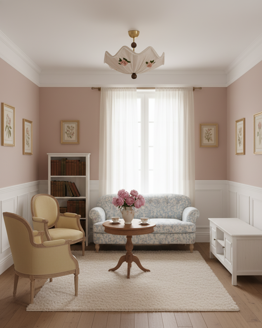 RoseLace Natural Fabric Ceiling Light