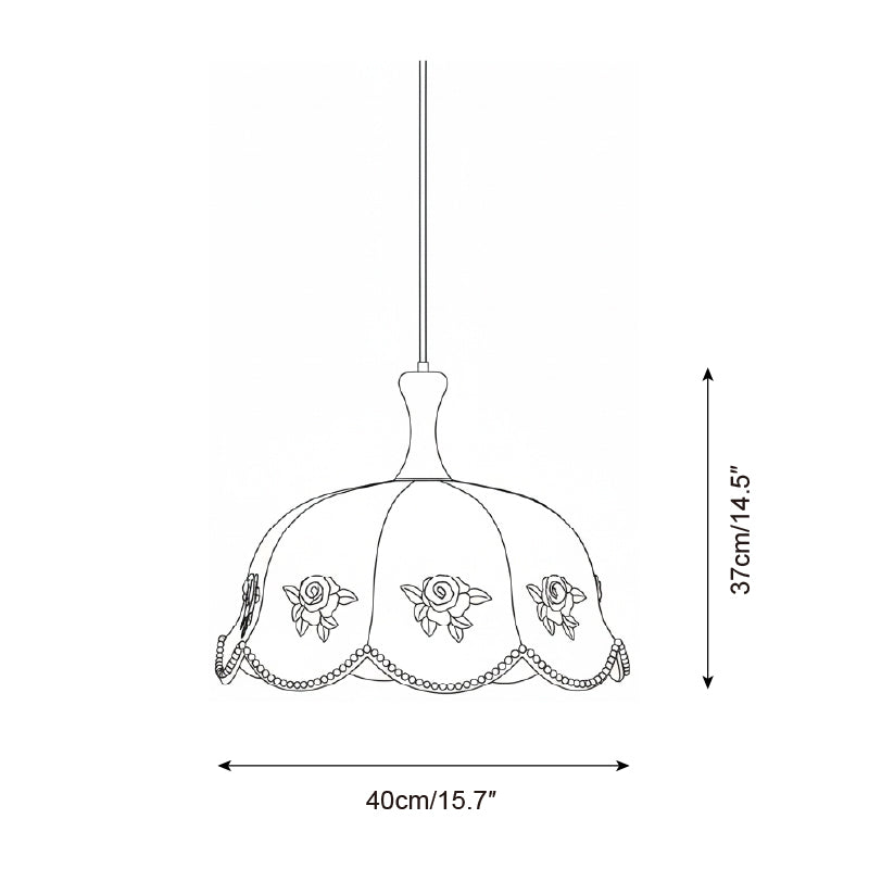 Roselace Vintage Fabric Pendant Light